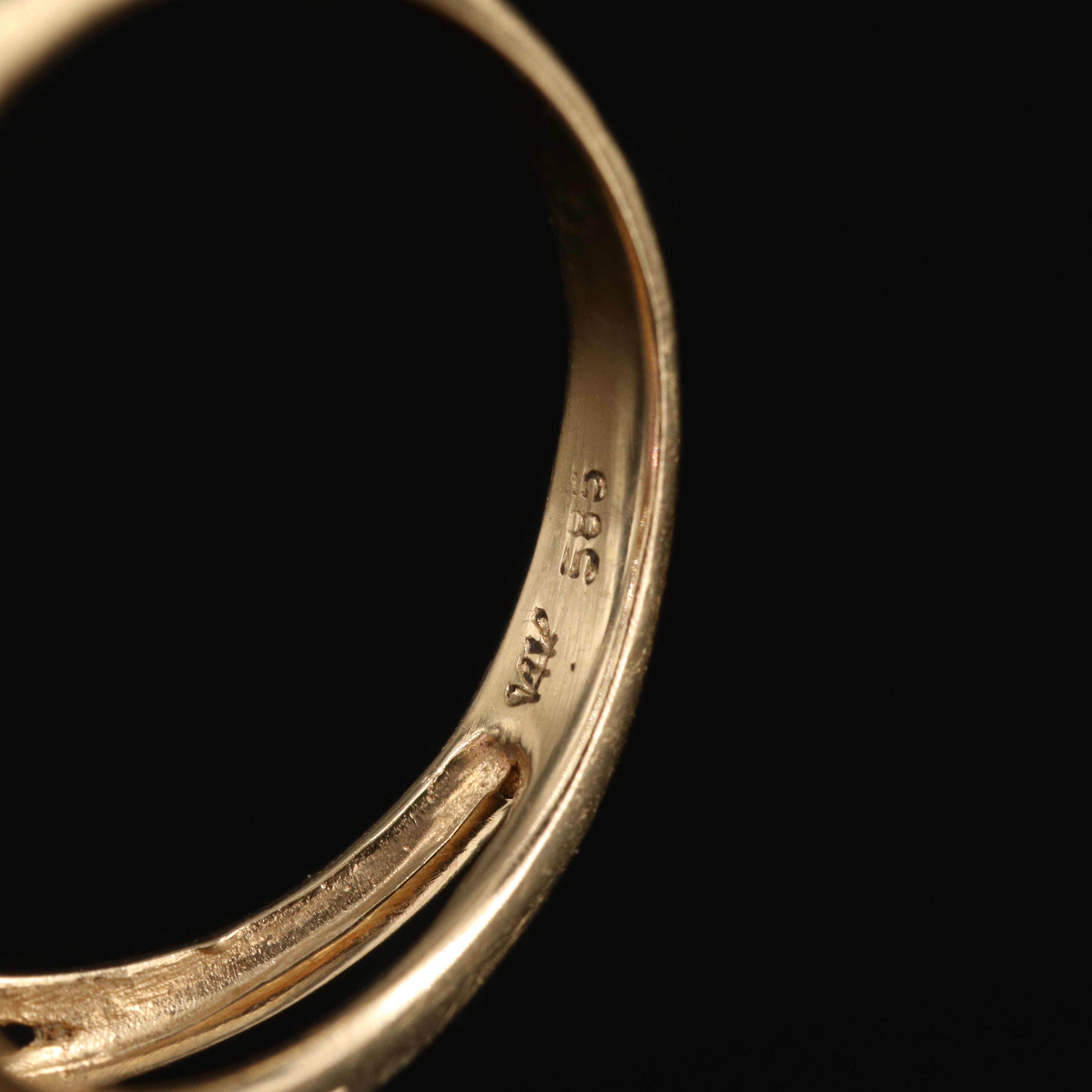 14K 15.67 CT Topaz and Diamond Ring