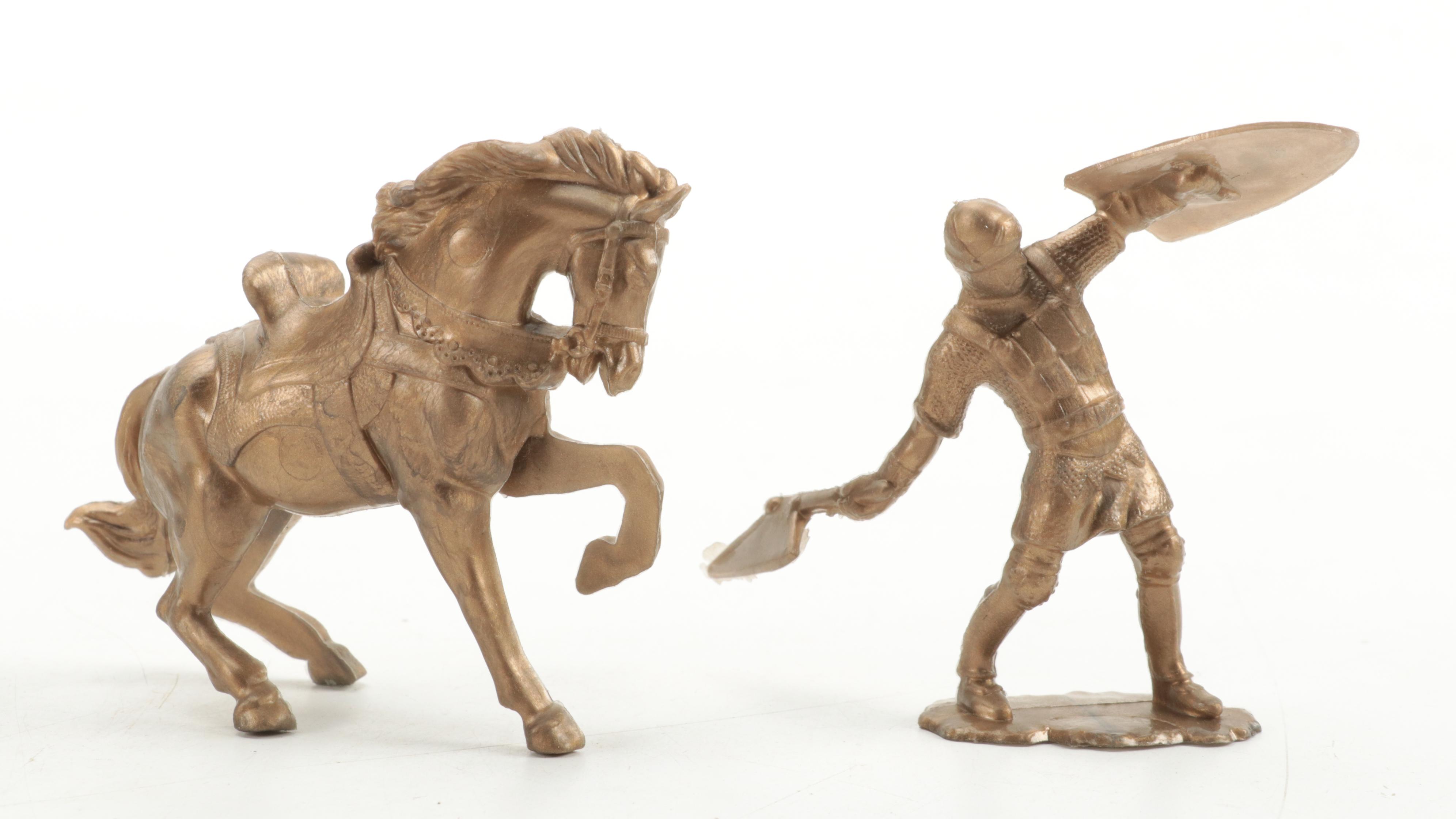 Bergen Toy, Tim Mee with Other Plastic Toy Animals, Knights Cowboys and More