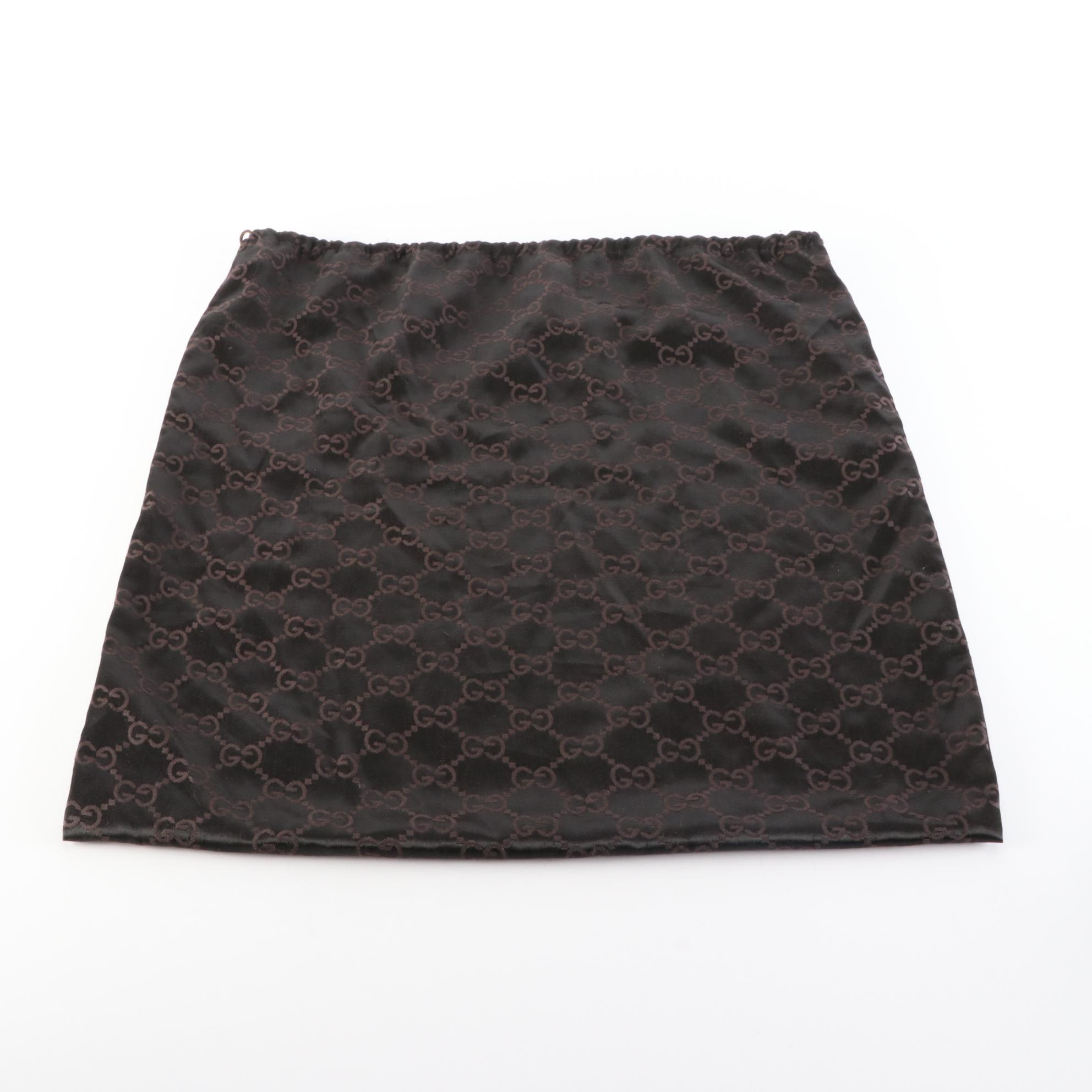 Gucci Buckle Tote in GG Canvas and Embossed Leather