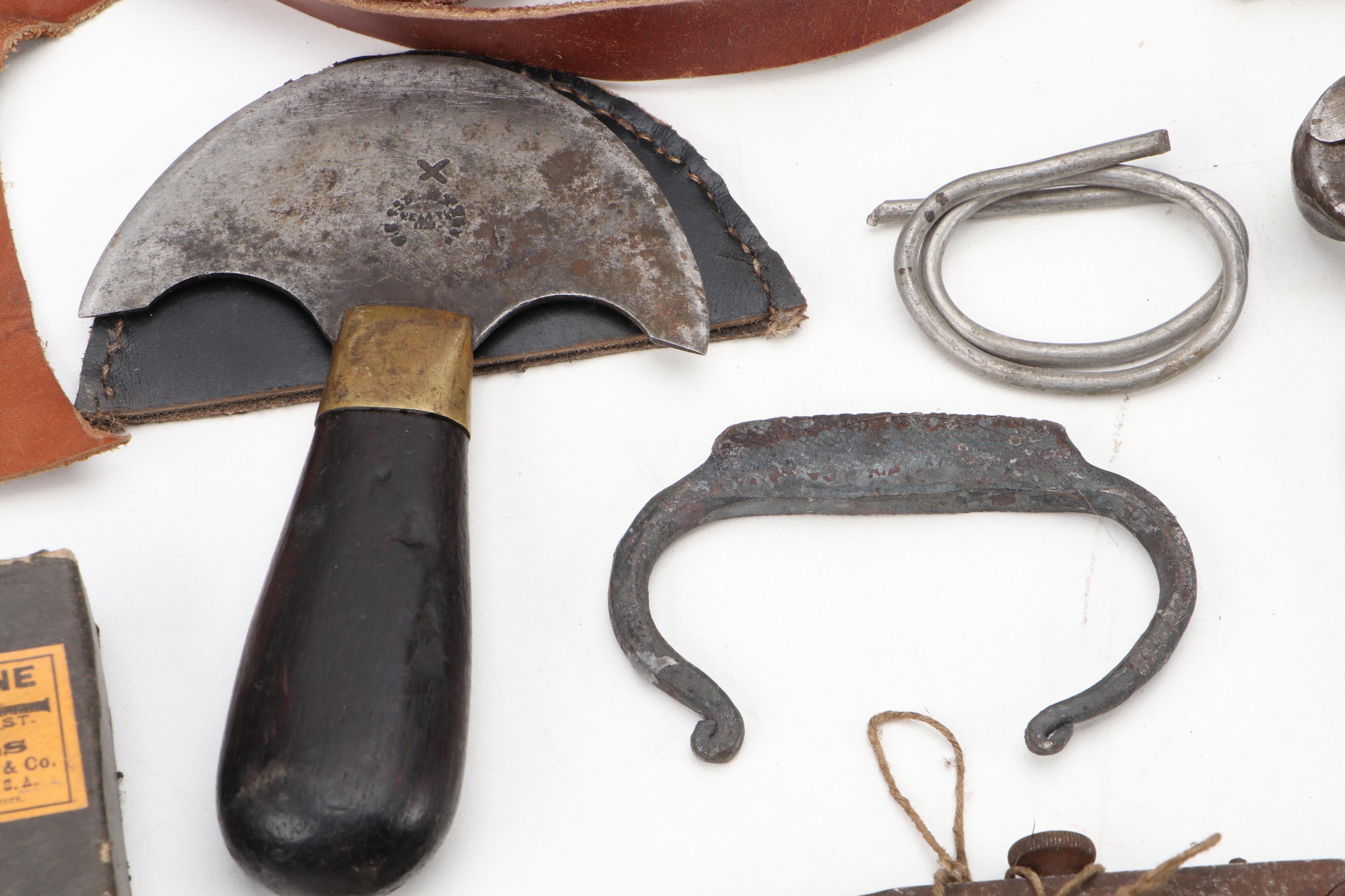 Cobblers Hand Tools, Hammers and Supplies With Case