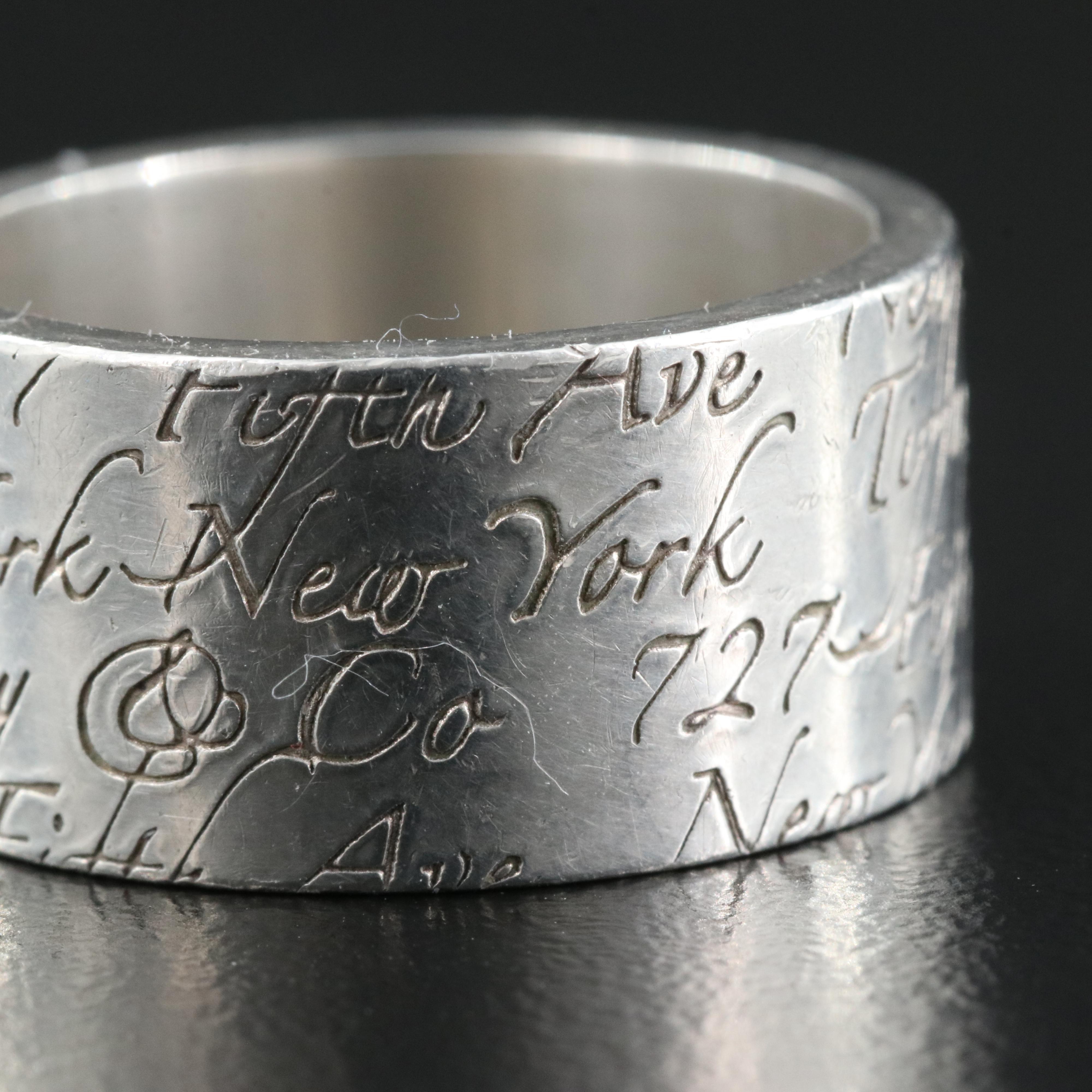 Tiffany & Co. Sterling "Notes" Band