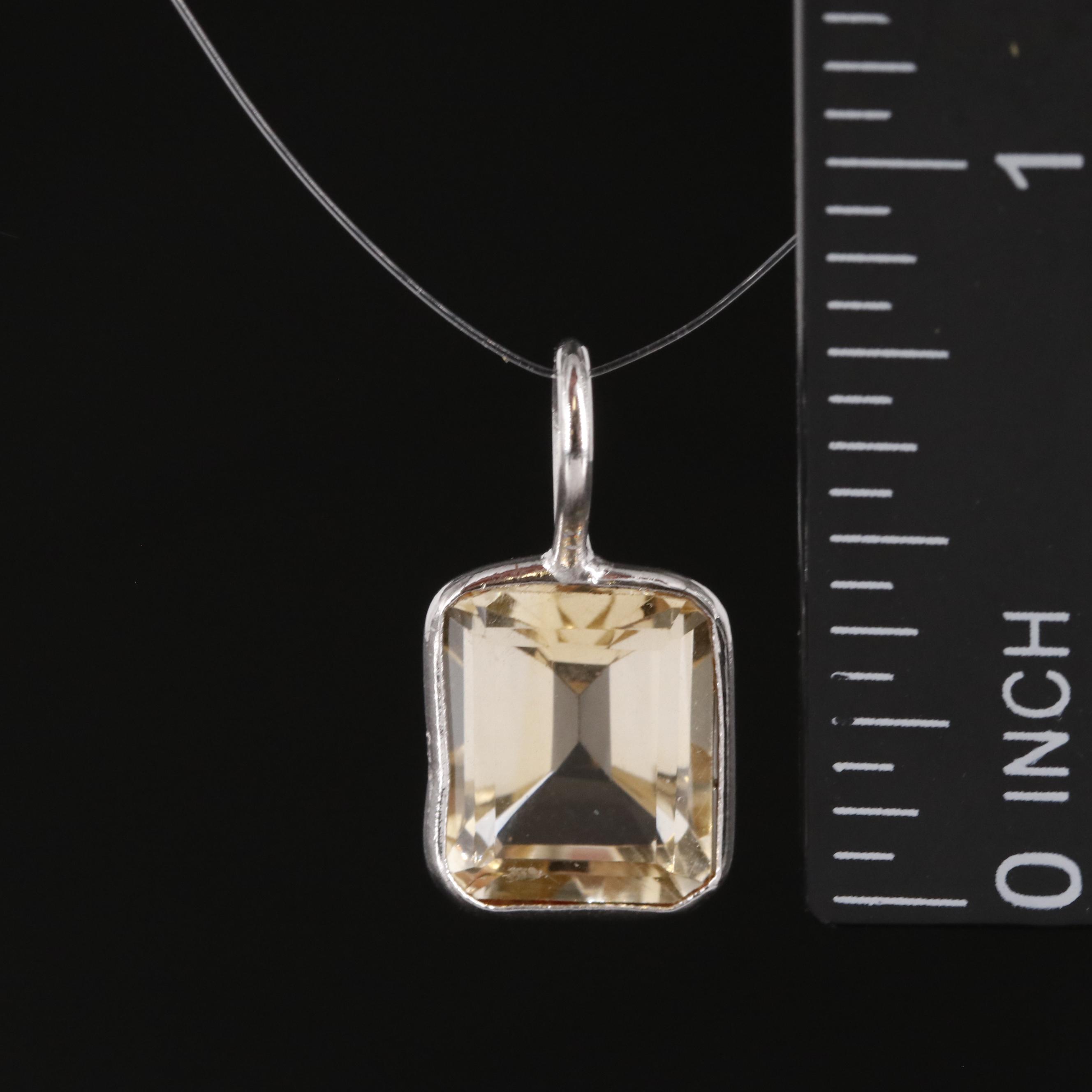 Sterling Citrine Pendant