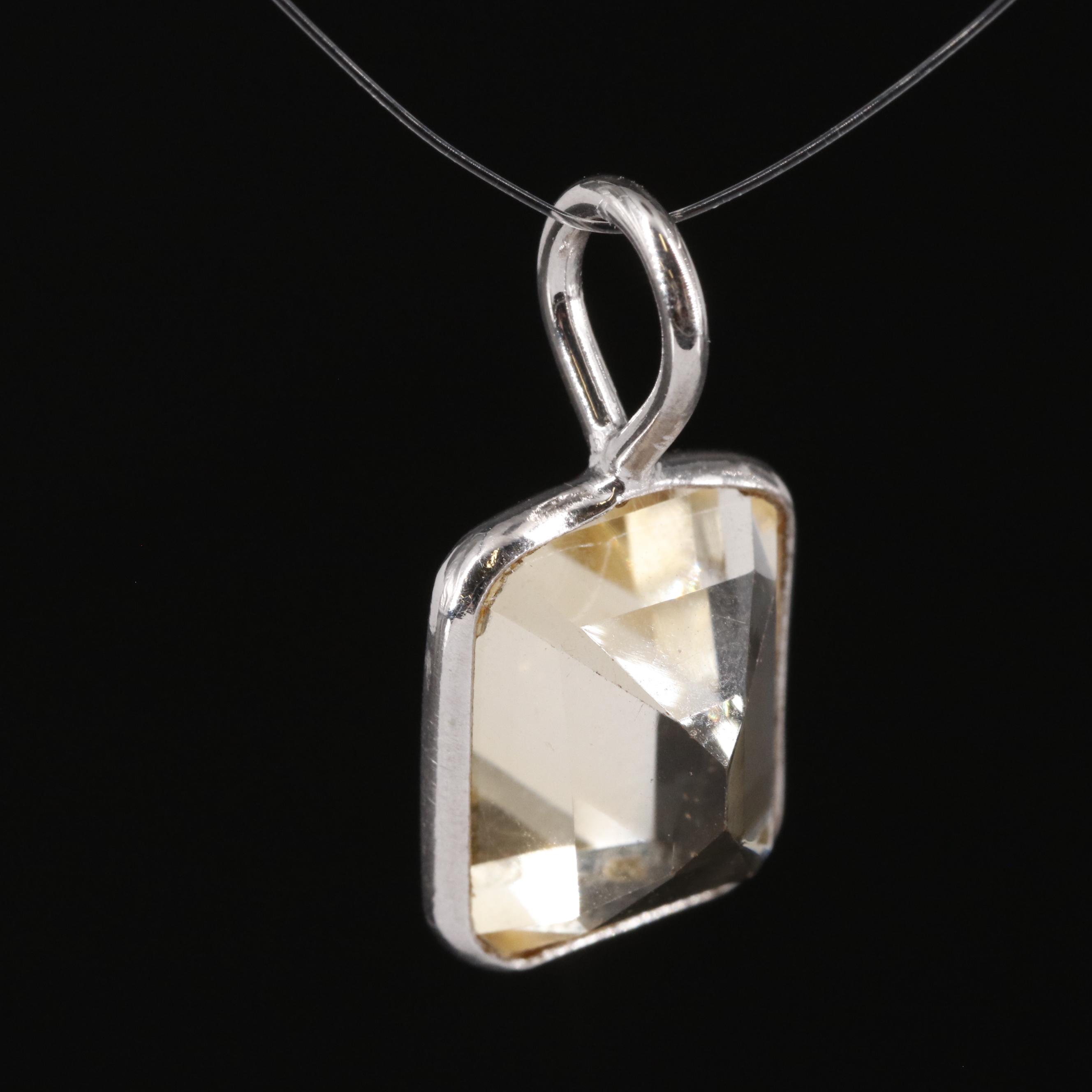 Sterling Citrine Pendant