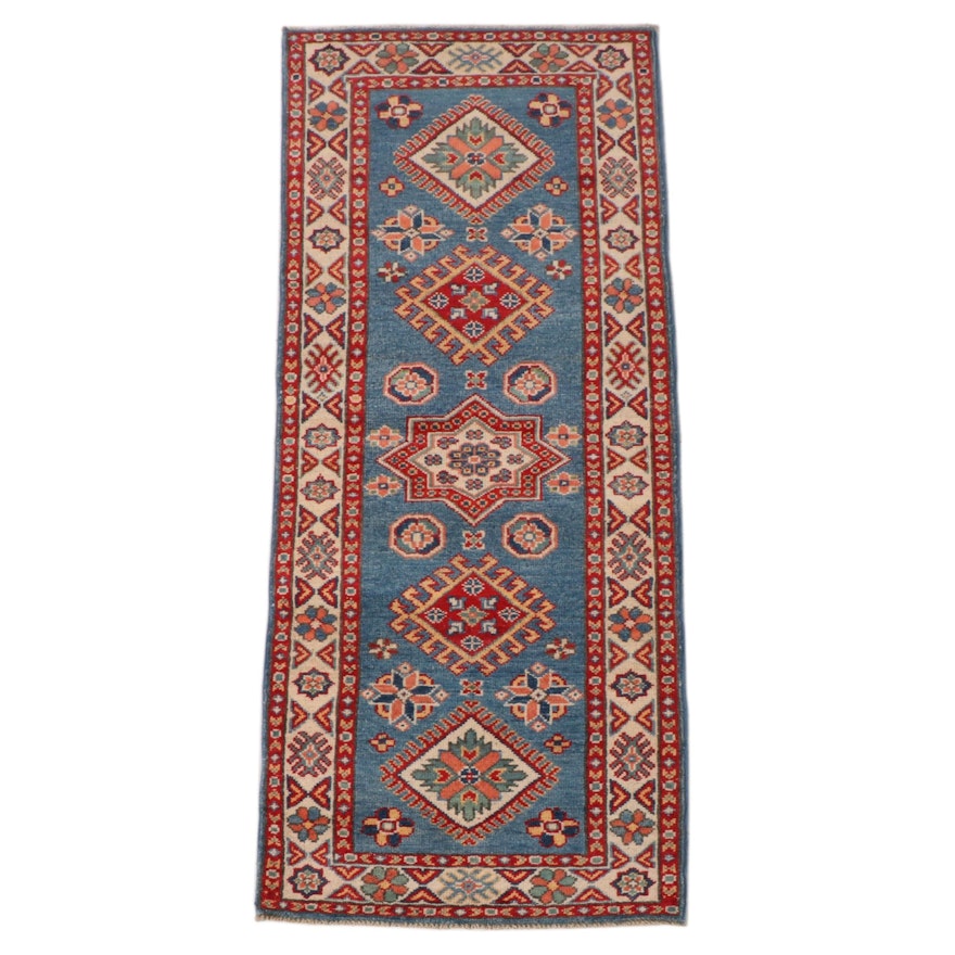 2'3 x 6' Hand-Knotted Pakistani Kazak-Style Carpet Runner