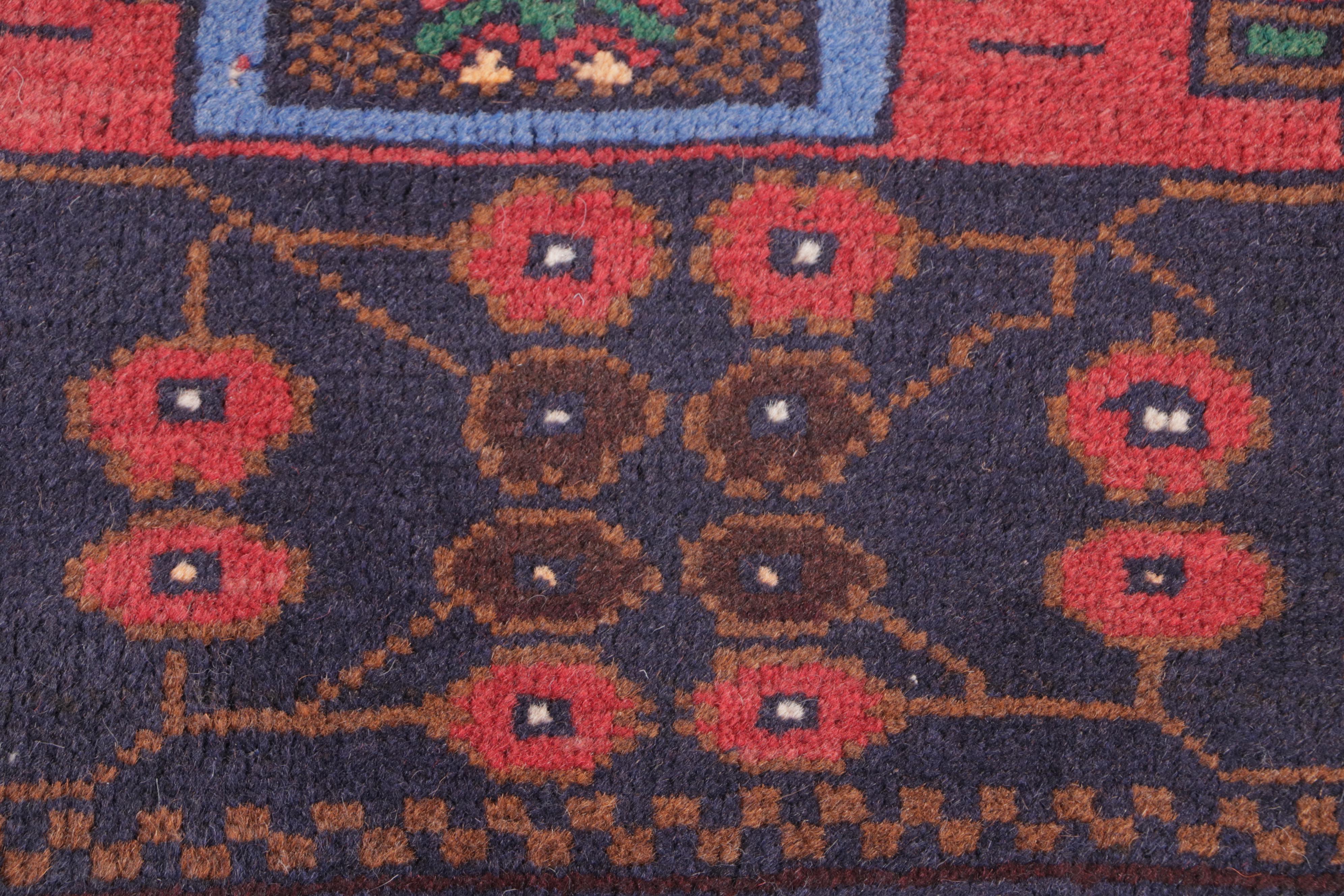 2'8 x 4'9 Hand-Knotted Afghan Baluch Accent Rug