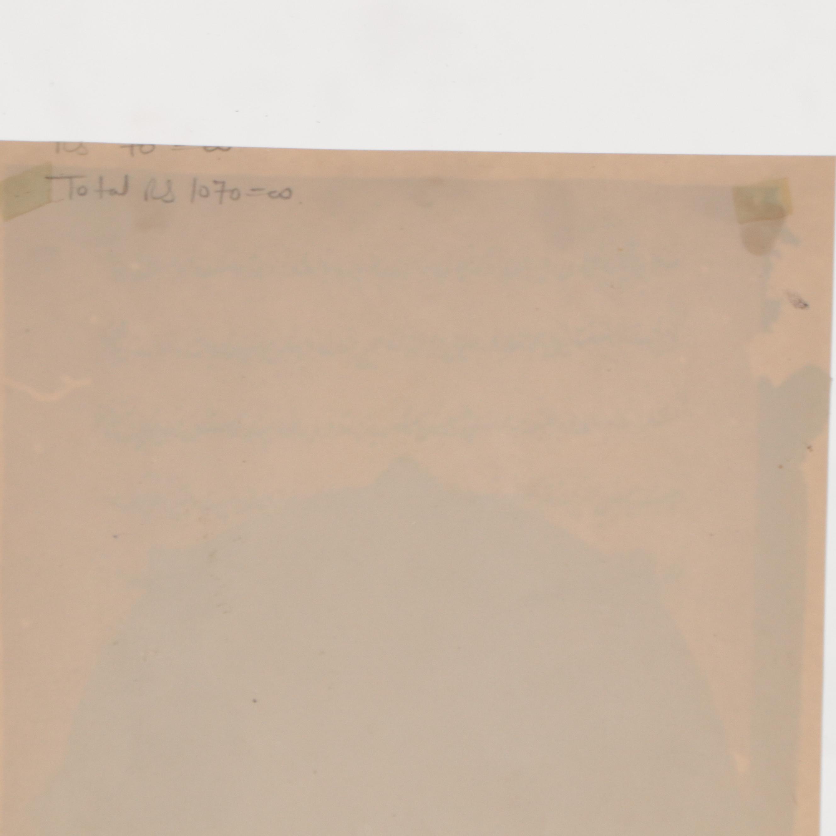 Rajput Gouache Painting of Two Female Figures, 19th Century