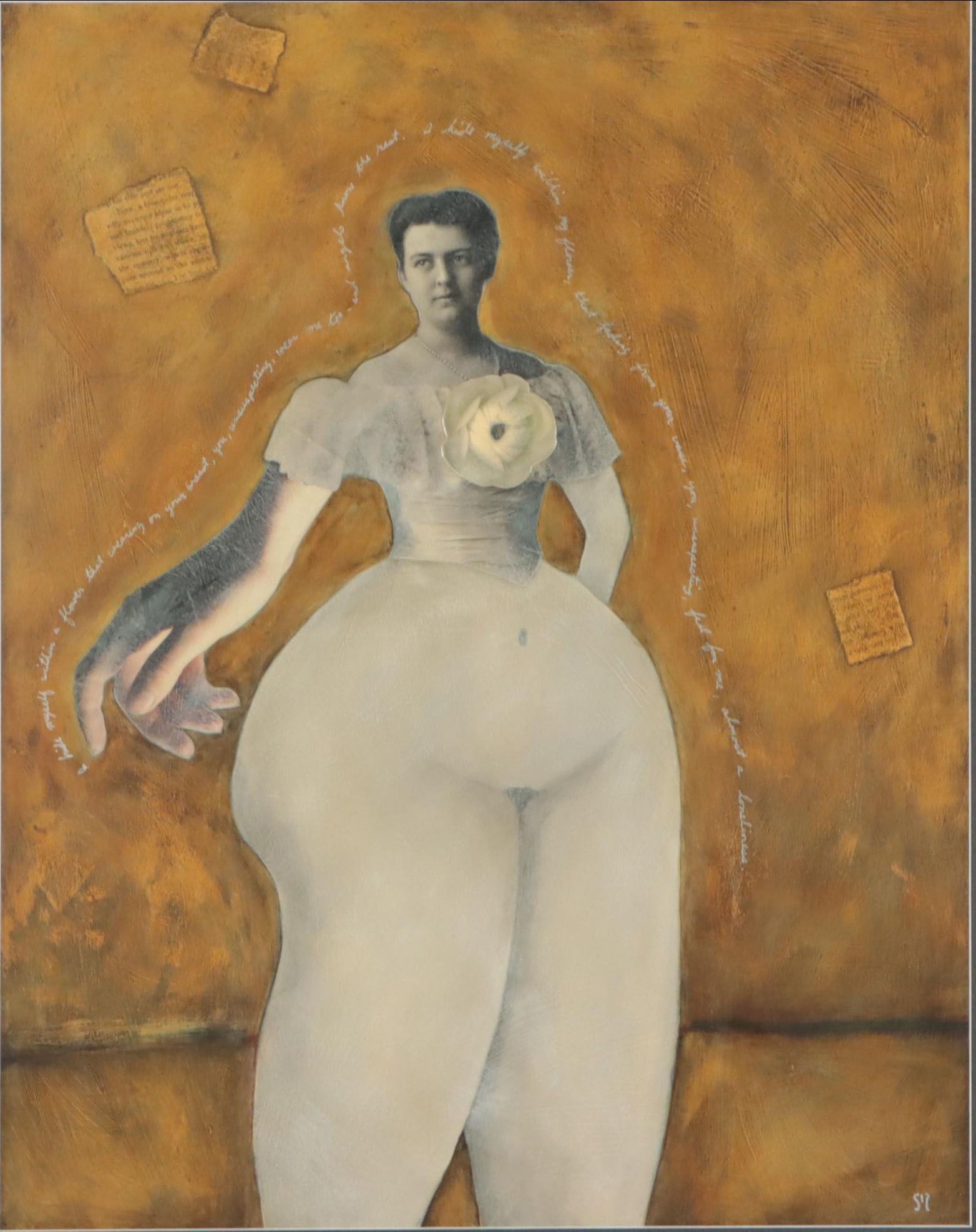 Sheryl Pierson Mixed Media Painting of Figure