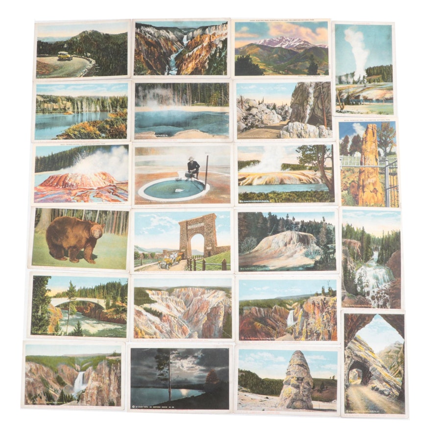 Bloom Brothers and Haynes Studio Yellowstone National Park Postcards
