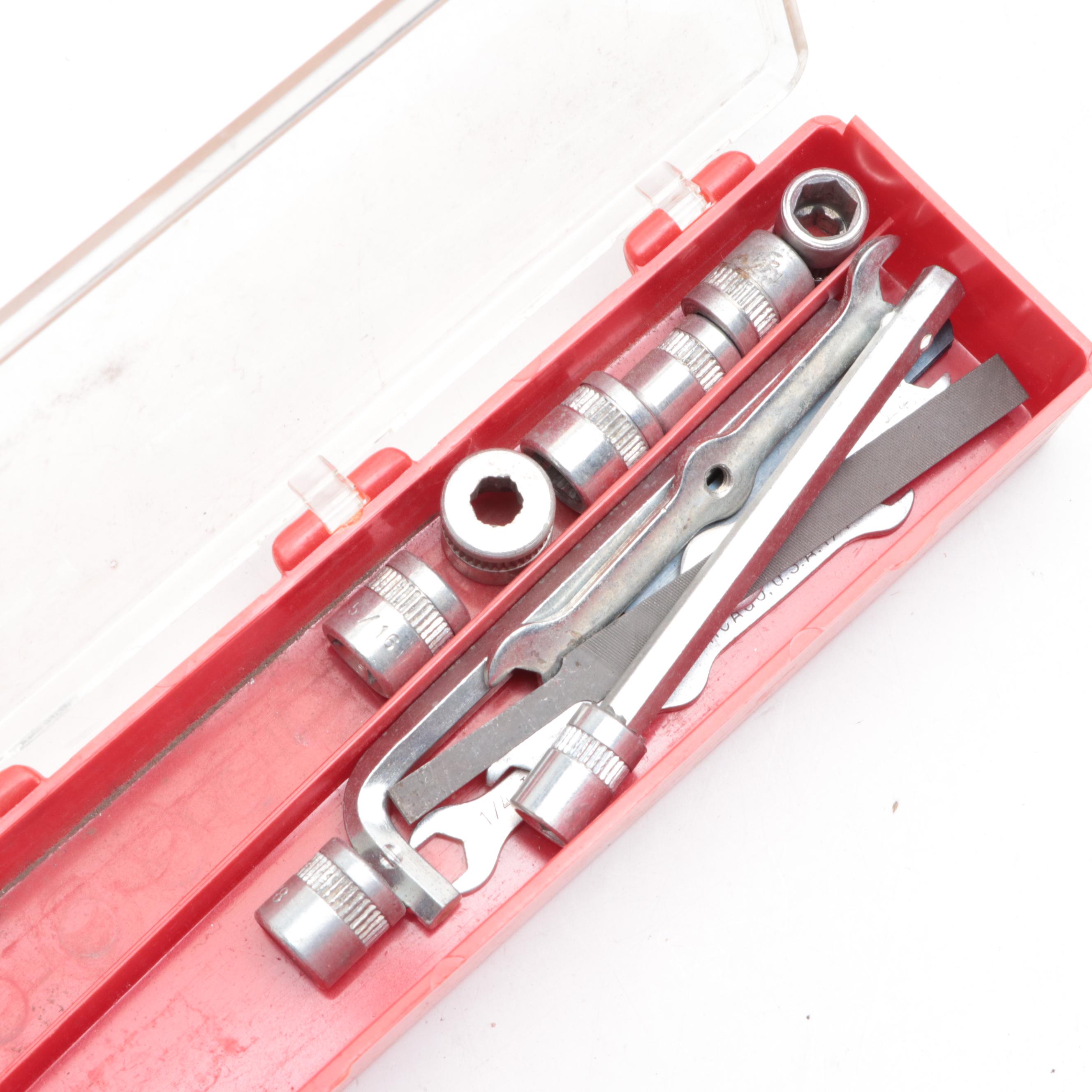 Black + Decker Orbital Sander With Socket Wrenches, Drill Bits, and More Tools