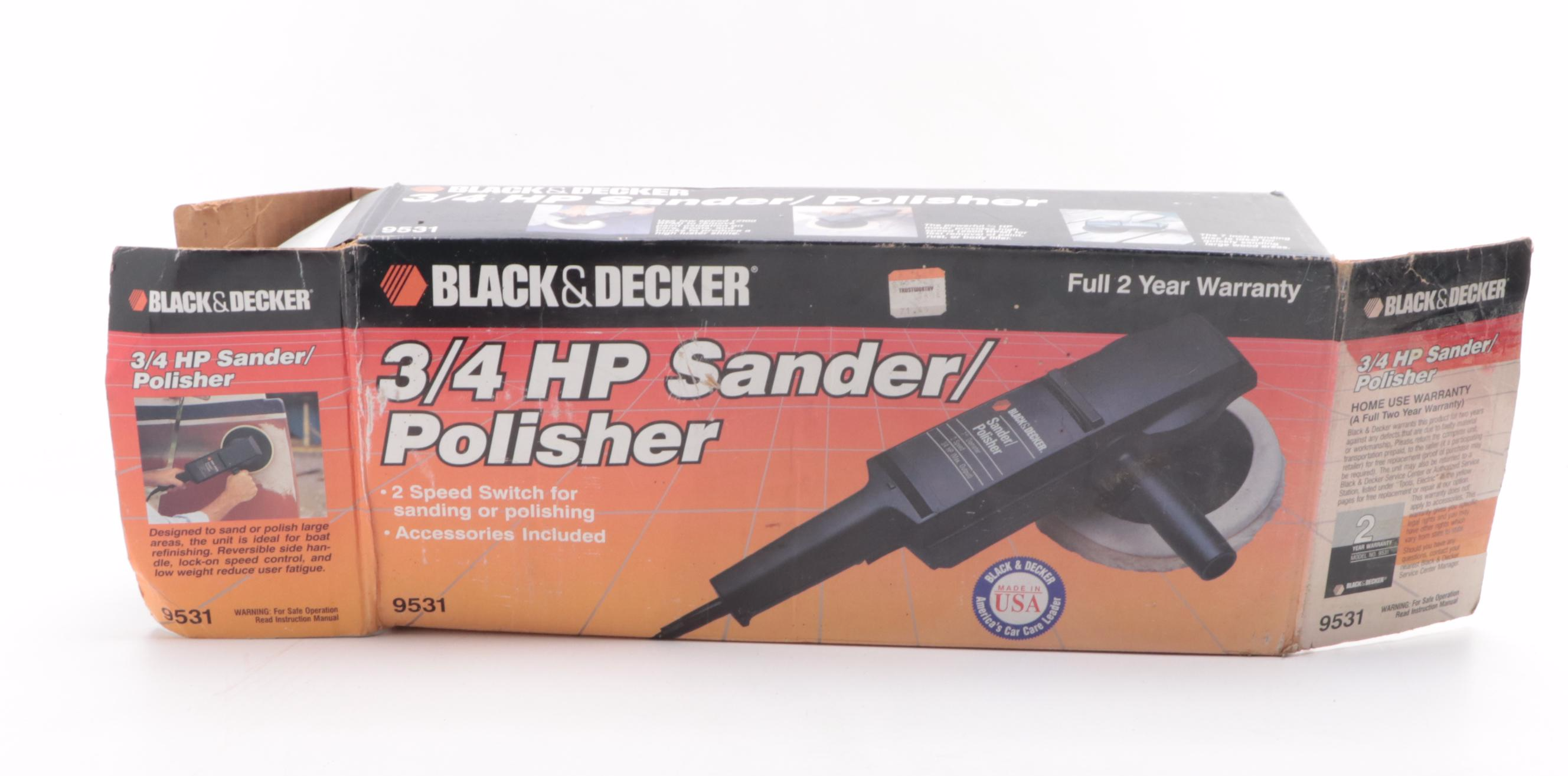 Black + Decker Orbital Sander With Socket Wrenches, Drill Bits, and More Tools