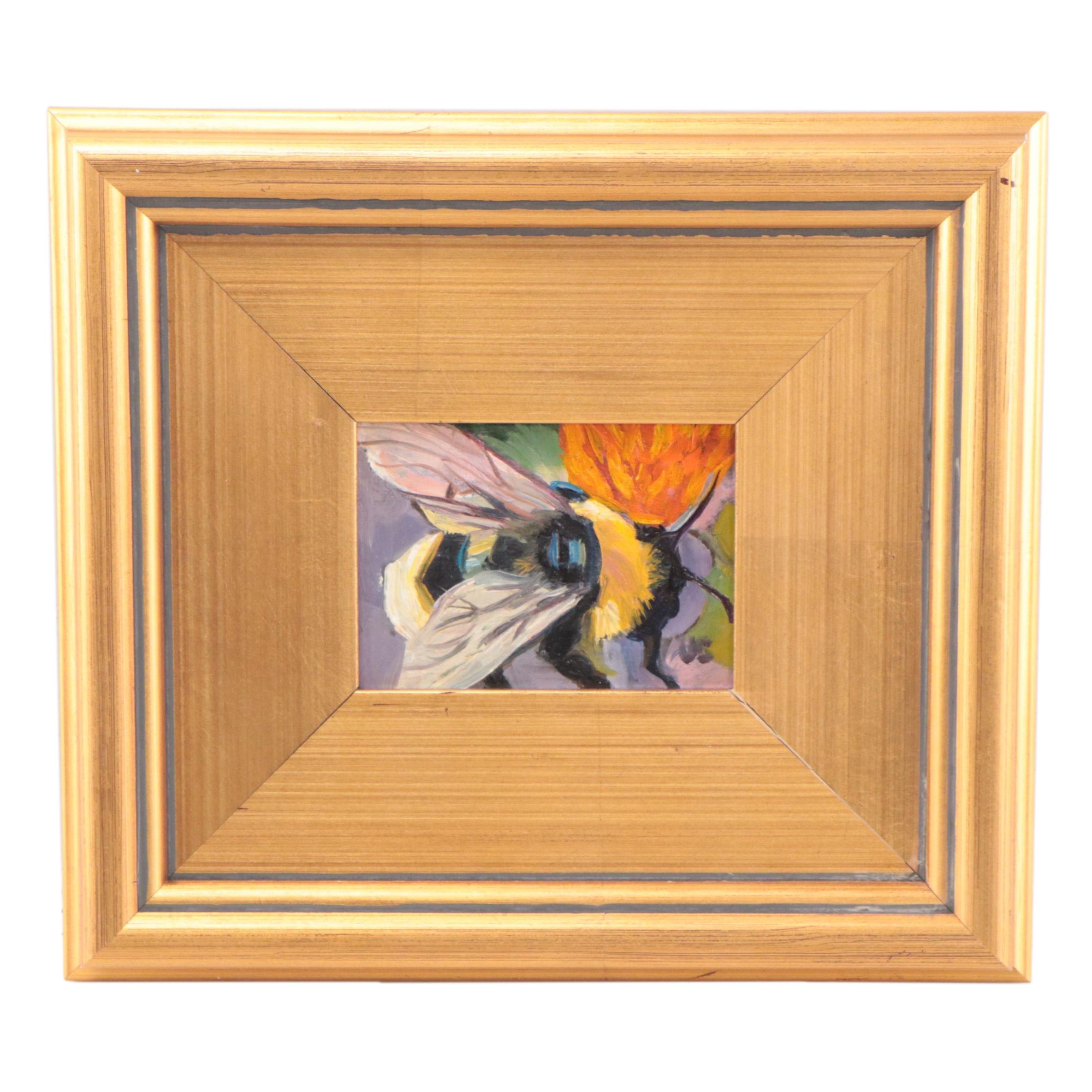 Jeff Claudio Oil Painting "The Busy Bee"