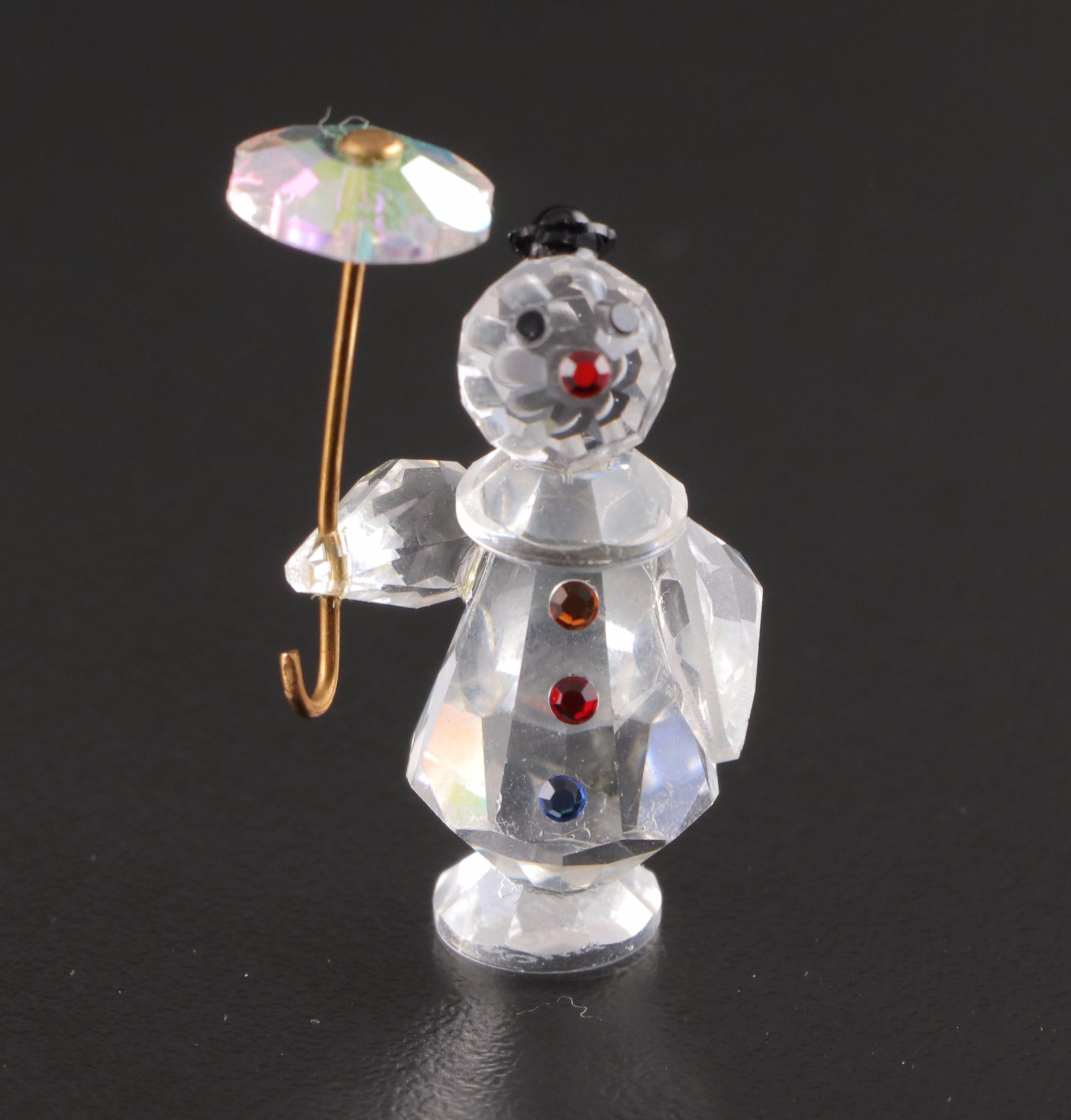 Swarovski and Iris Arc Crystal Bear and Clown Figurines
