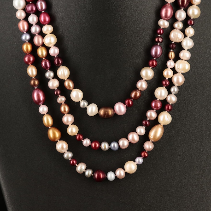Rope Length Pearl Necklace