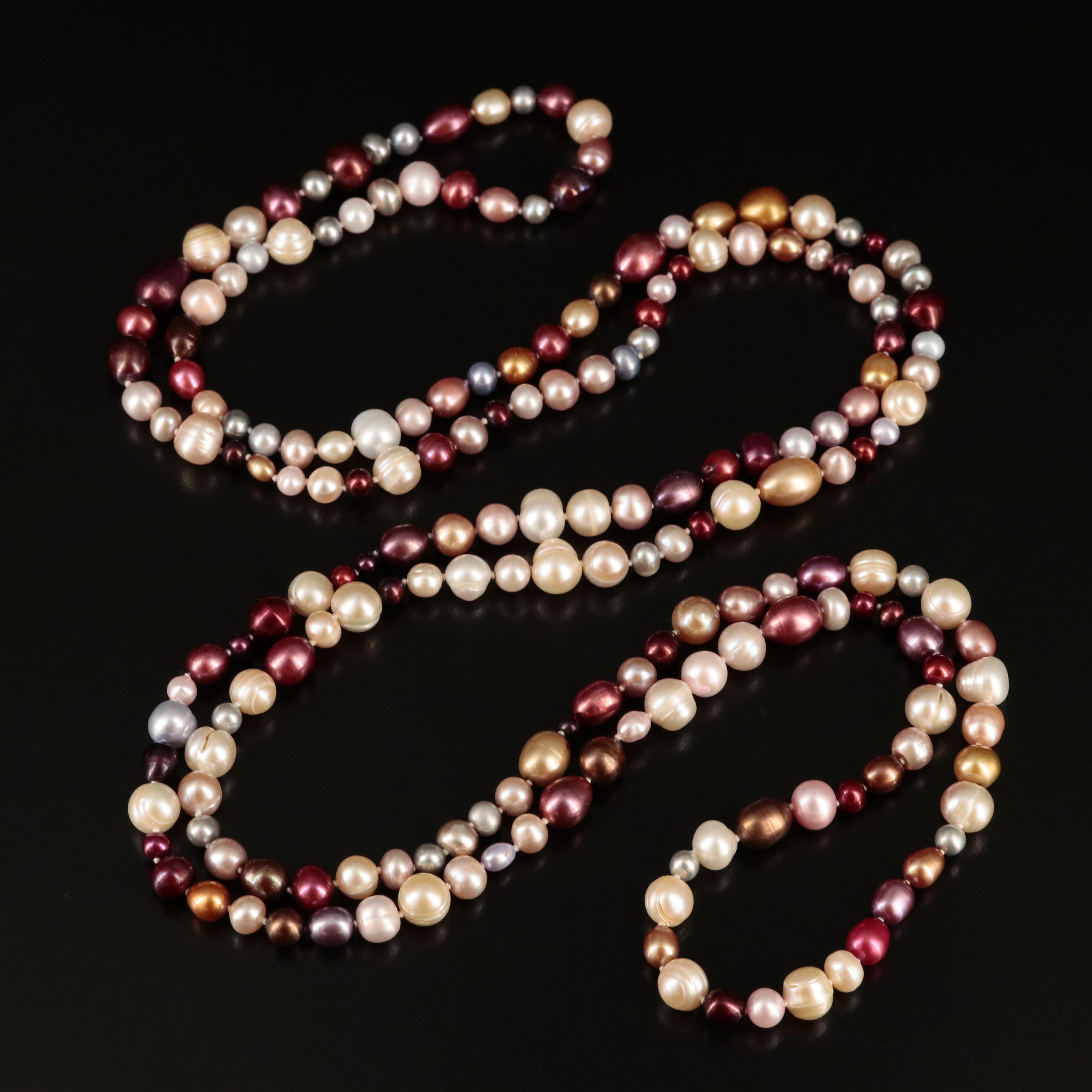 Rope Length Pearl Necklace