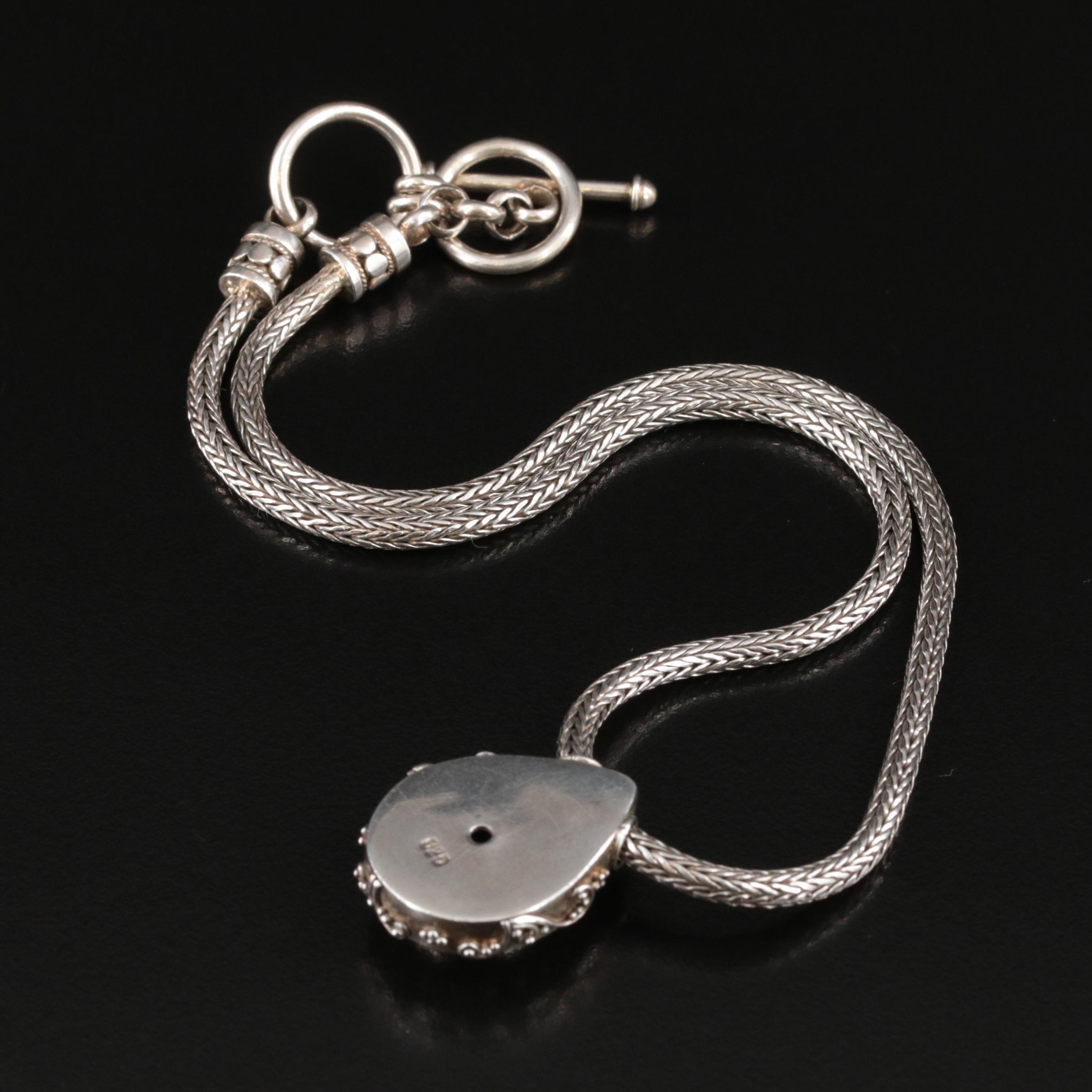 Sterling Smoky Quartz Pendant Necklace