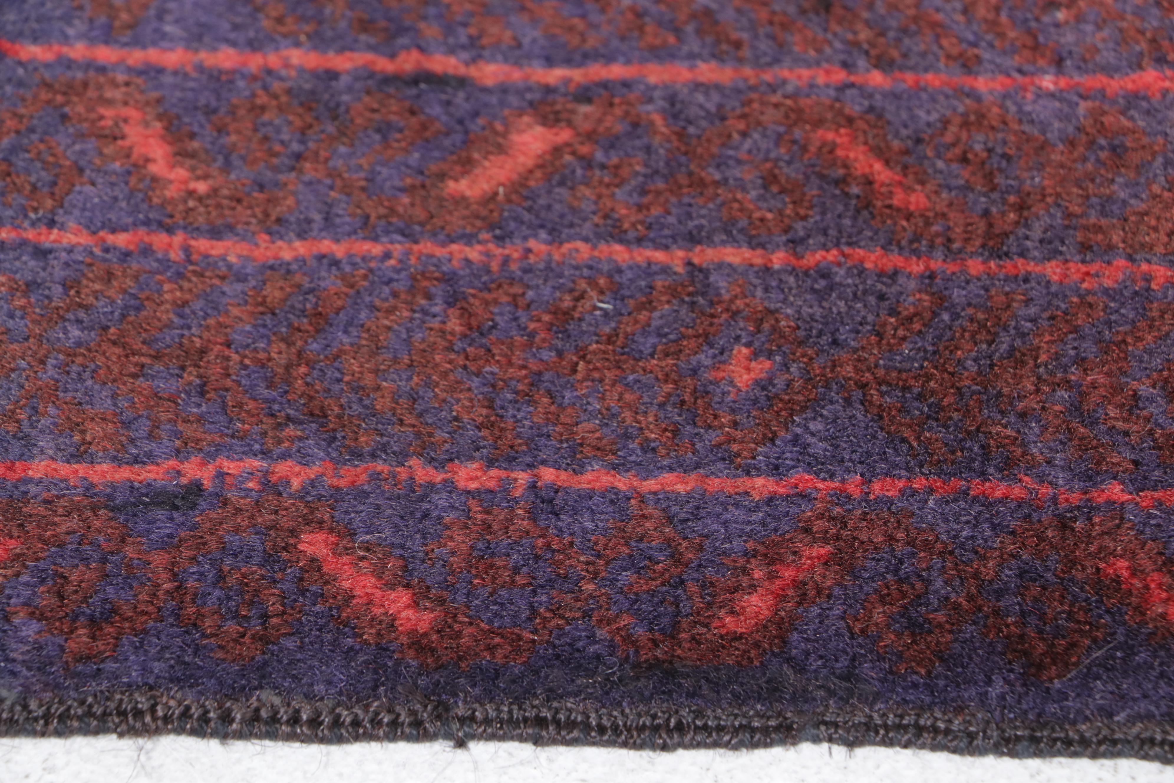 2'10 x 4'6 Hand-Knotted Afghan Baluch Accent Rug