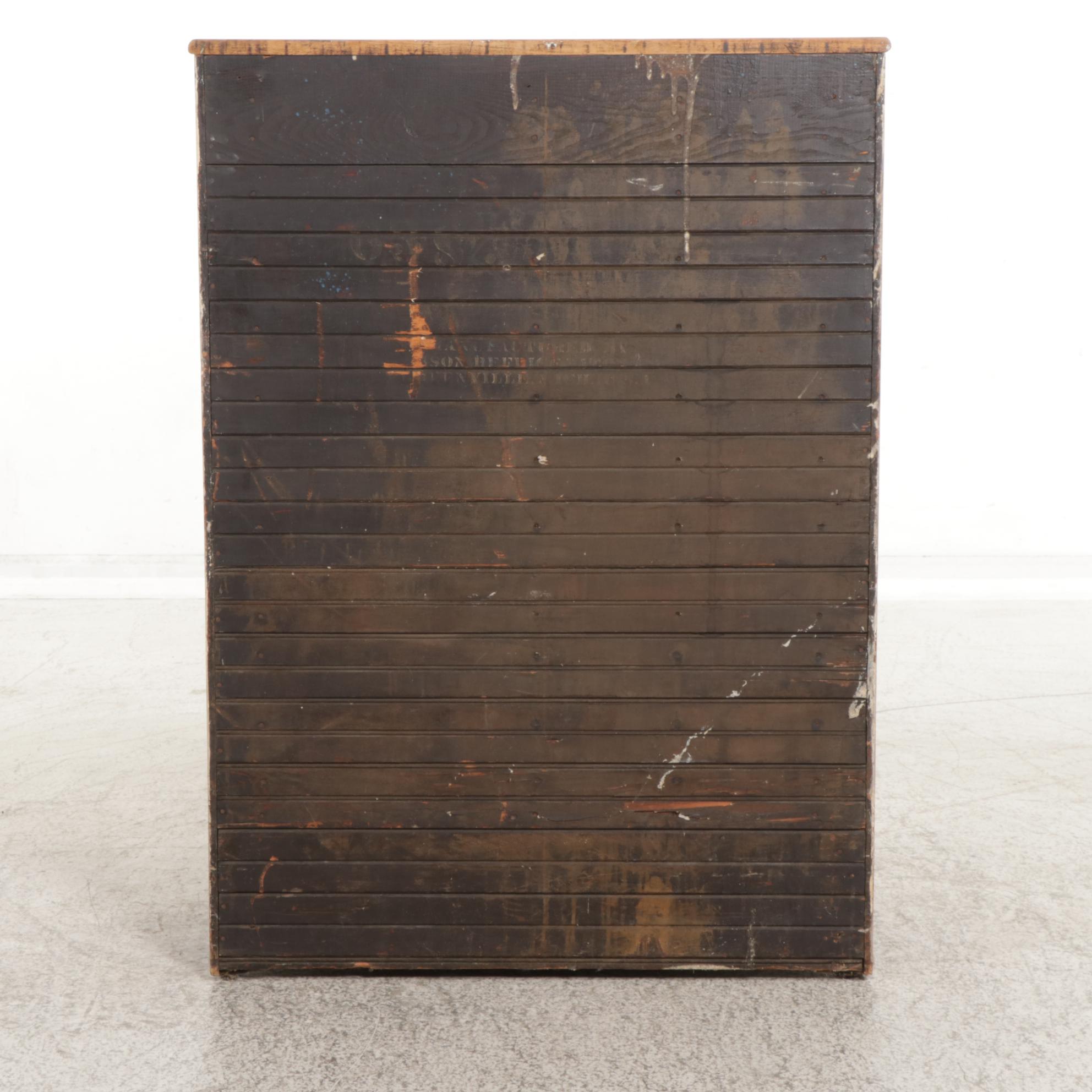 Gibson Refrigerator Co. Brass-Mounted Oak Ice Box, circa 1900