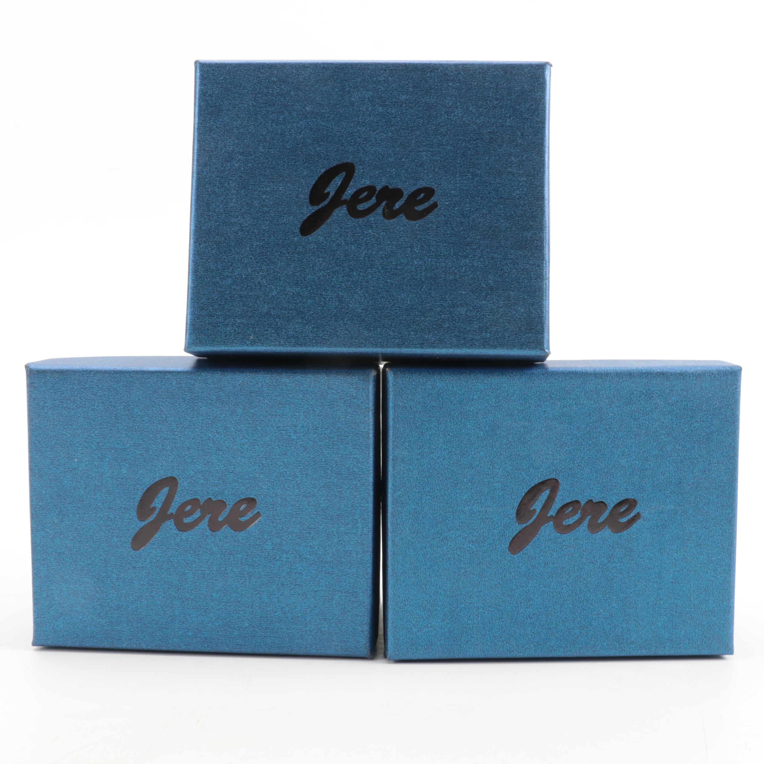 Jere Faberge Style Enameled and Jeweled Eggs with Egg Necklaces