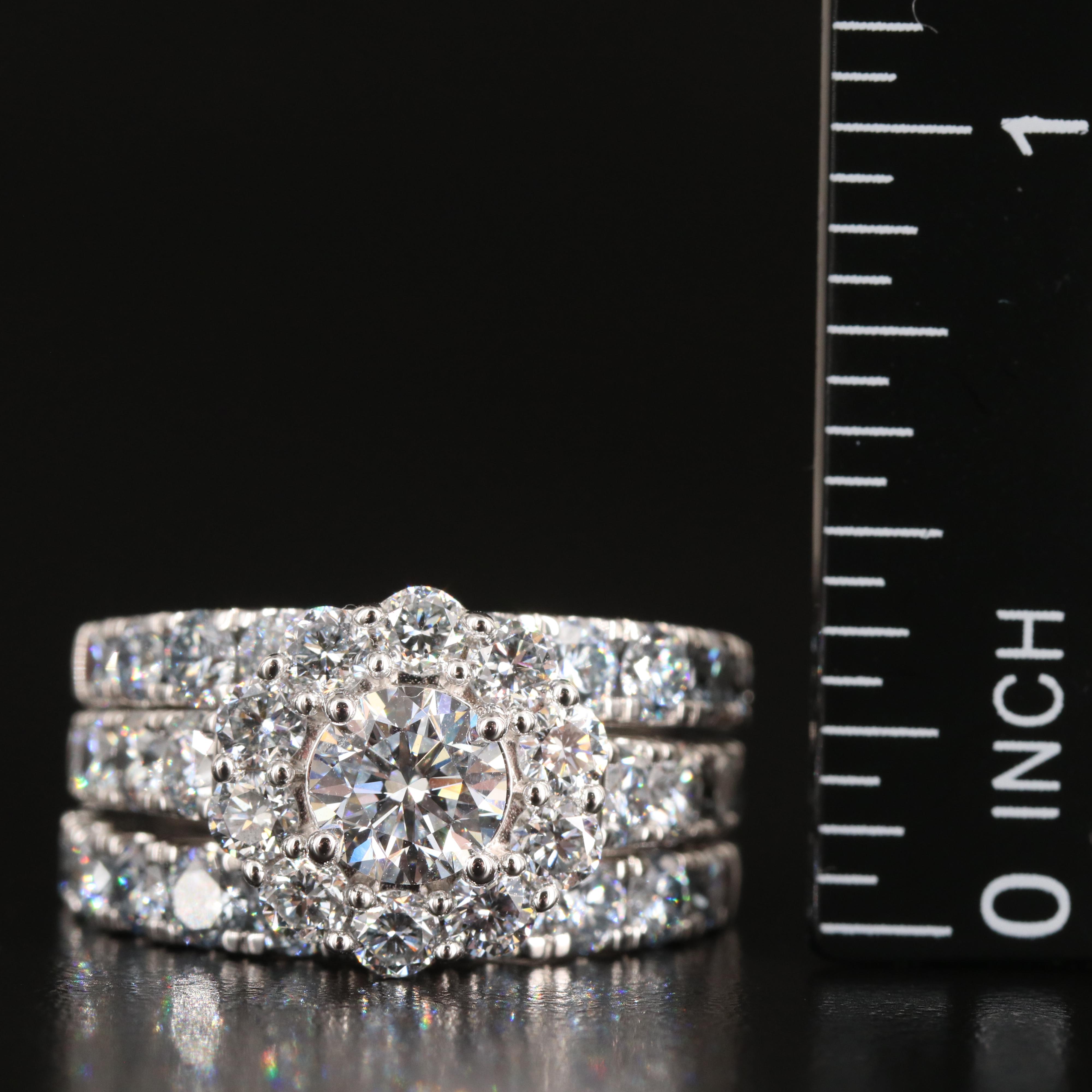 14K 5.00 CTW Lab Grown Diamond Ring Set