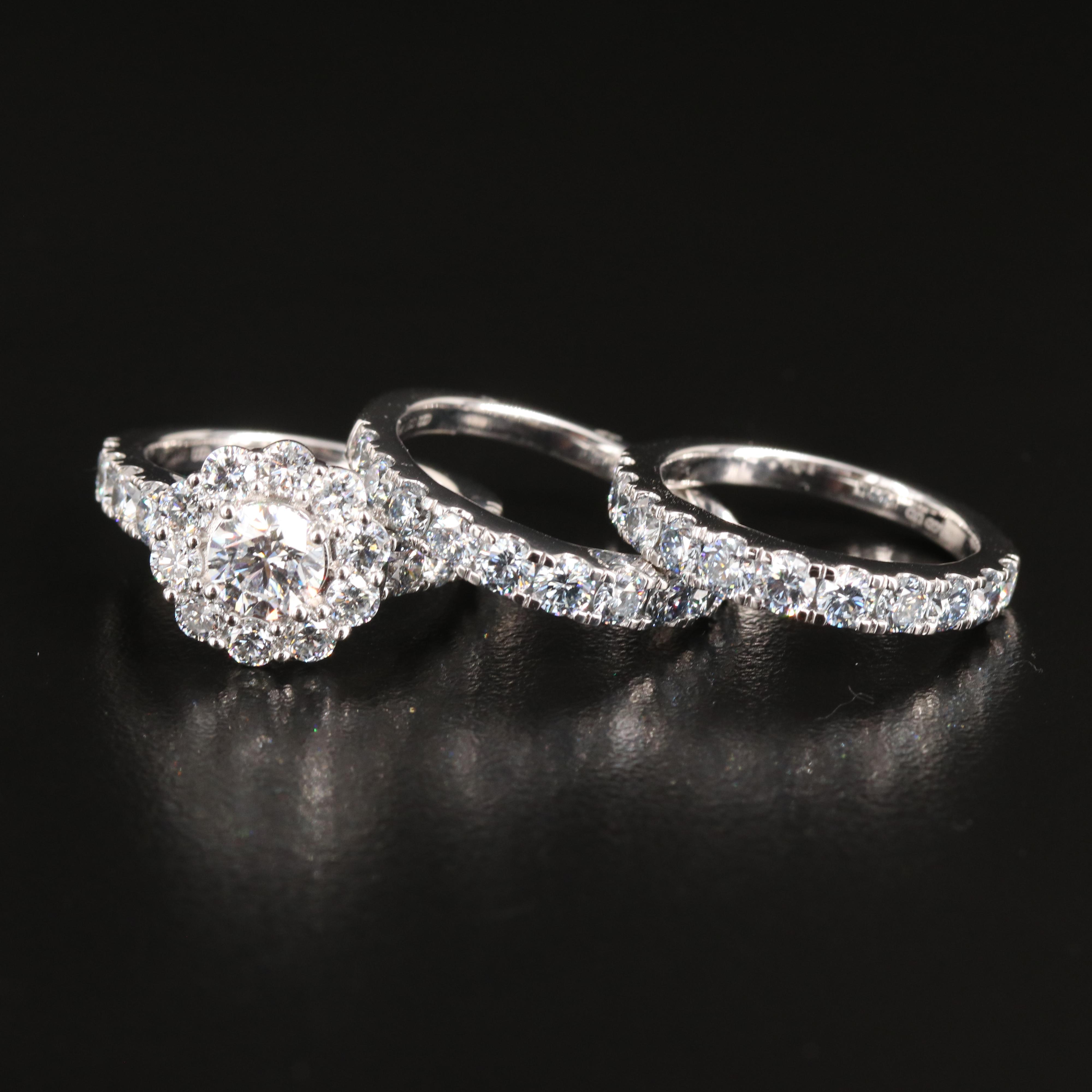 14K 5.00 CTW Lab Grown Diamond Ring Set