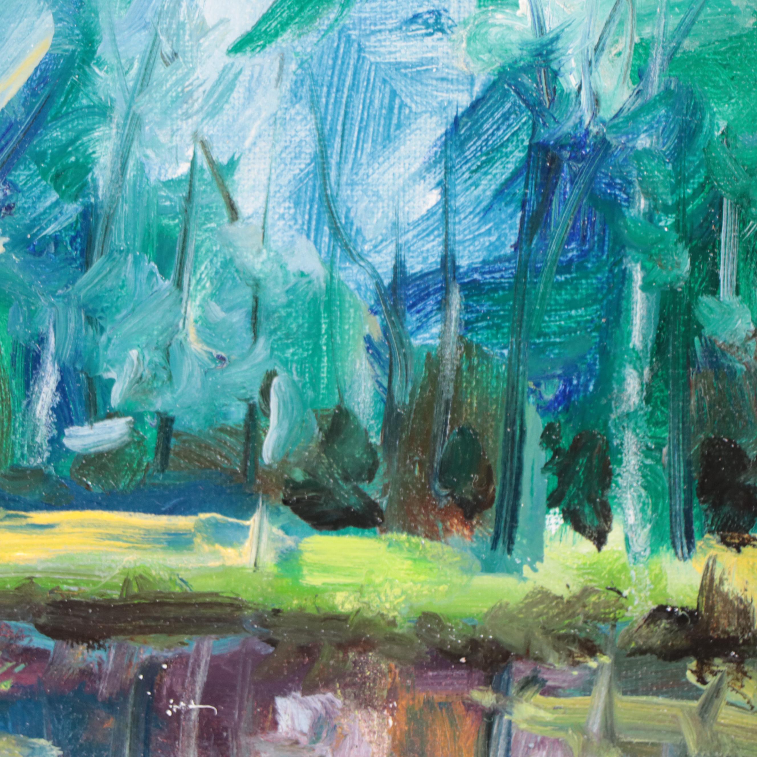 Andrew Semberecki Oil Painting of Forest Landscape