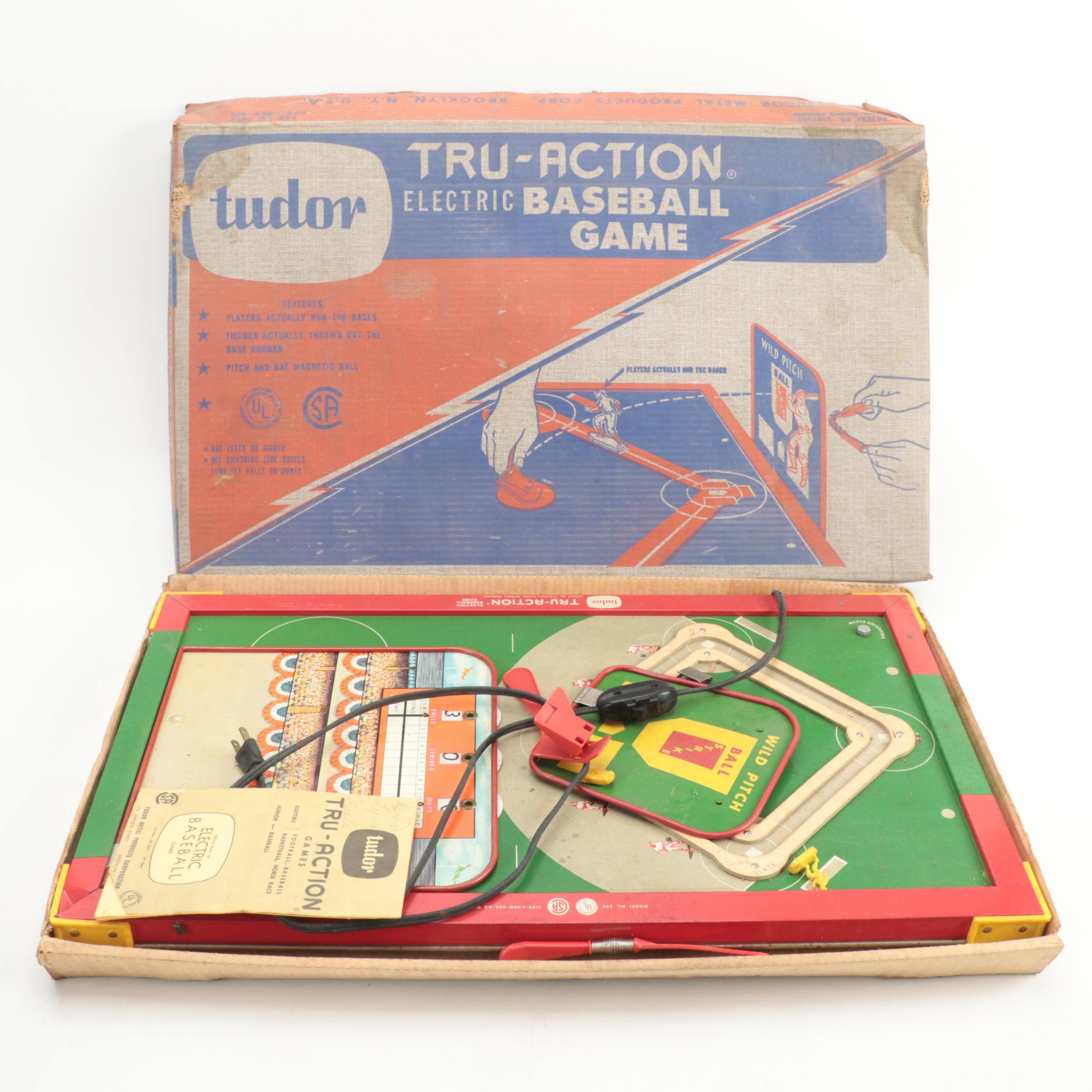 Tudor Tru Action Electric Baseball Game with Louisville Slugger Bank
