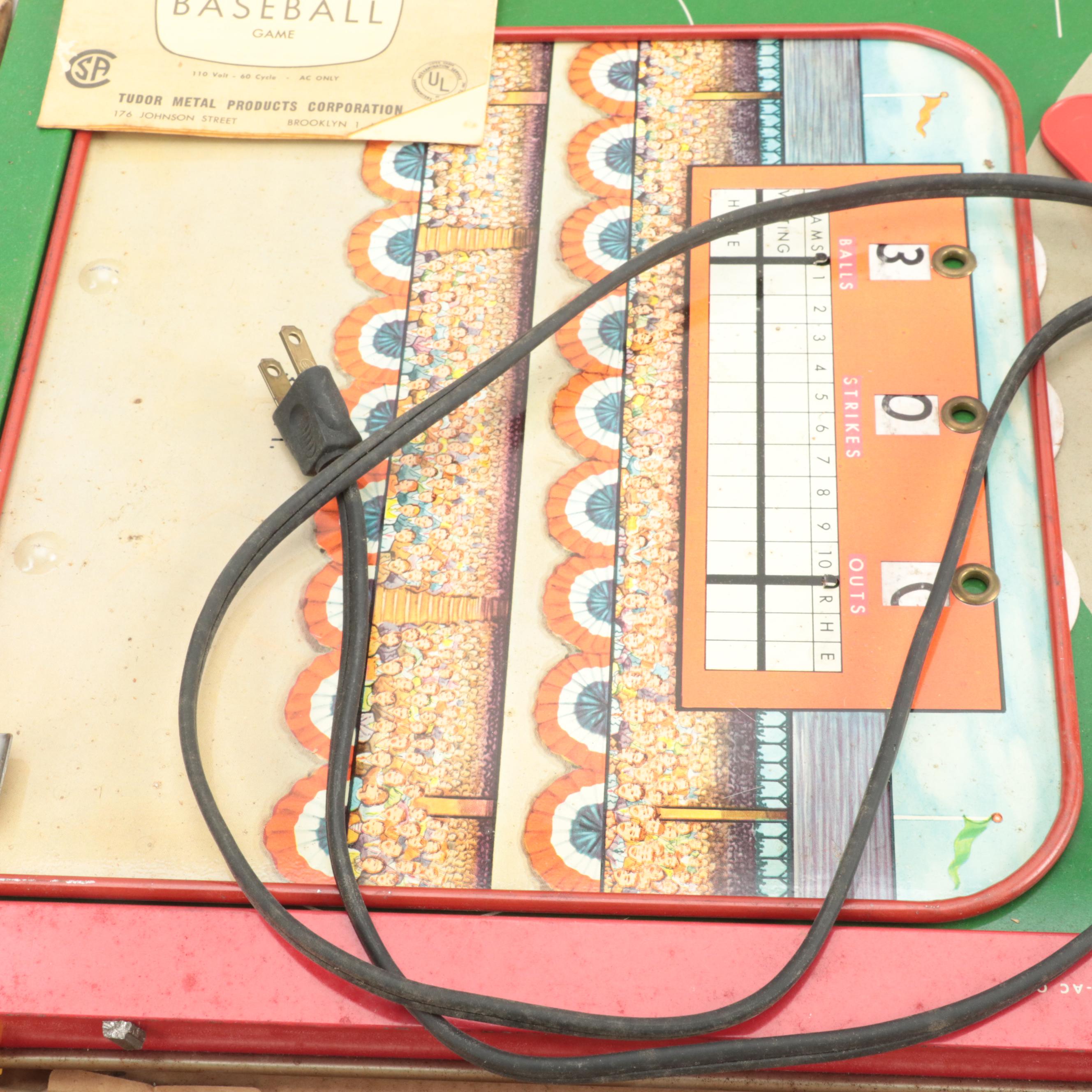 Tudor Tru Action Electric Baseball Game with Louisville Slugger Bank