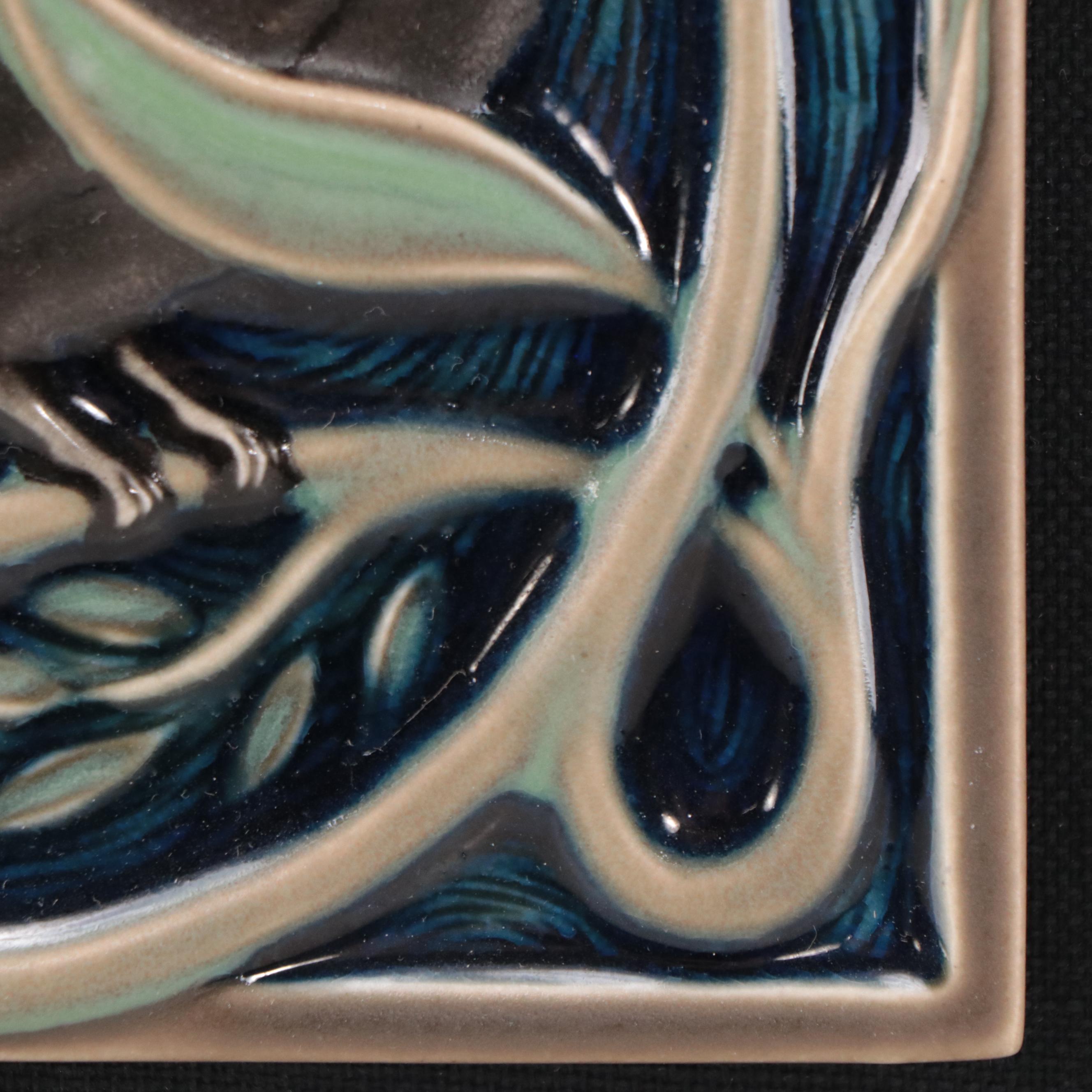 Rookwood "Rook Nature" Hand-Painted Ceramic Tile, 21st Century