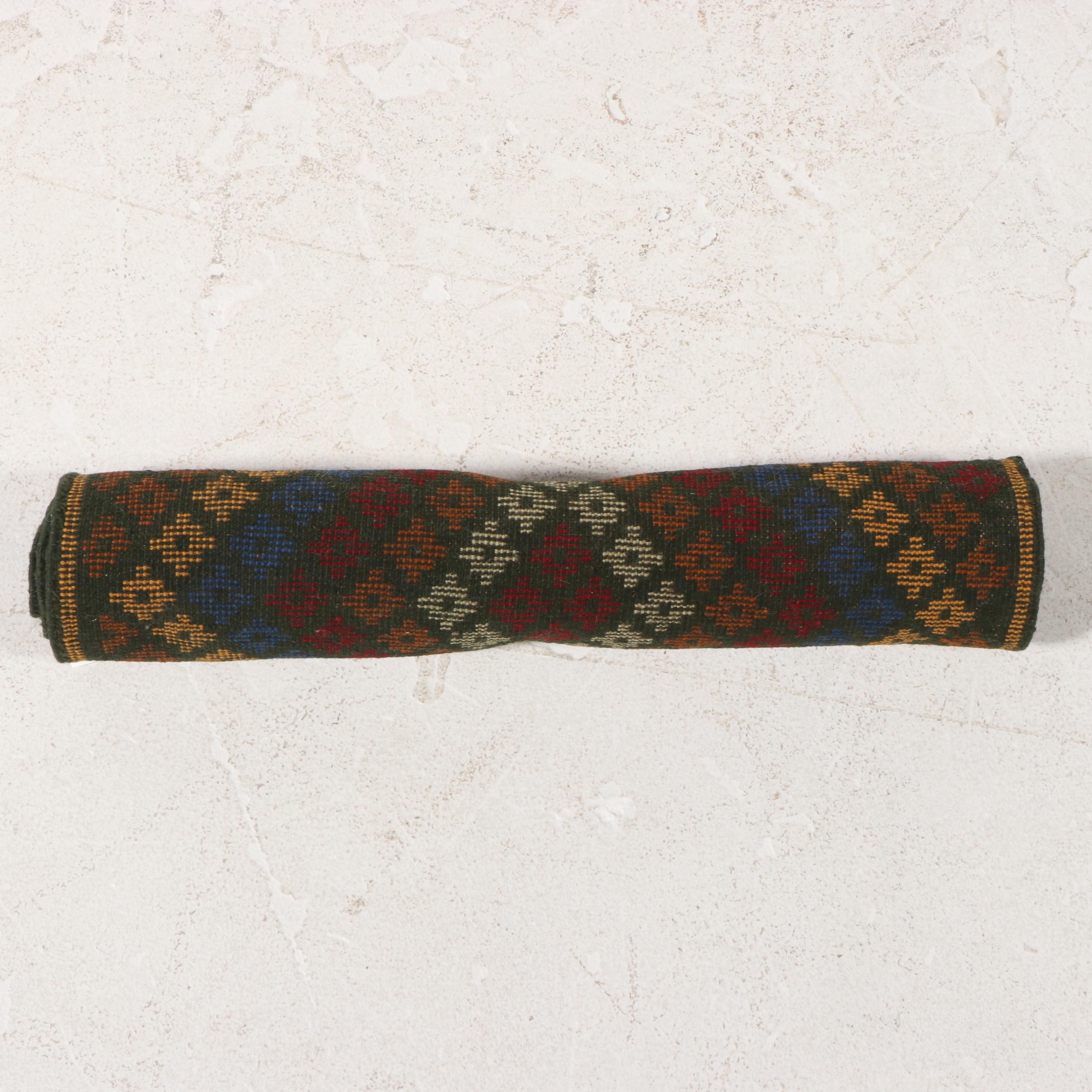 2'1 x 2'10 Hand-Knotted Afghan Baluch Accent Rug