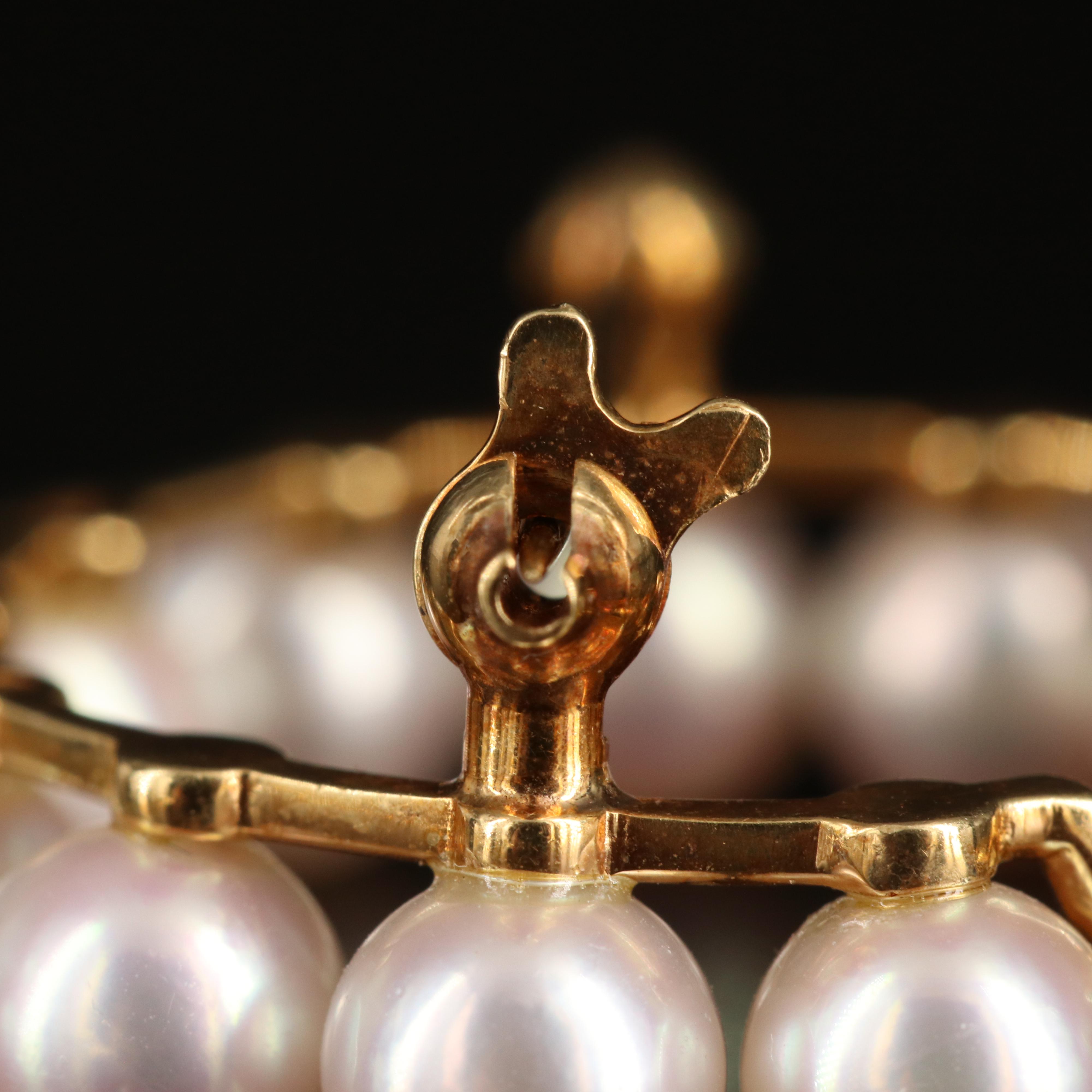 Mikimoto 18K Pearl Wreath Brooch