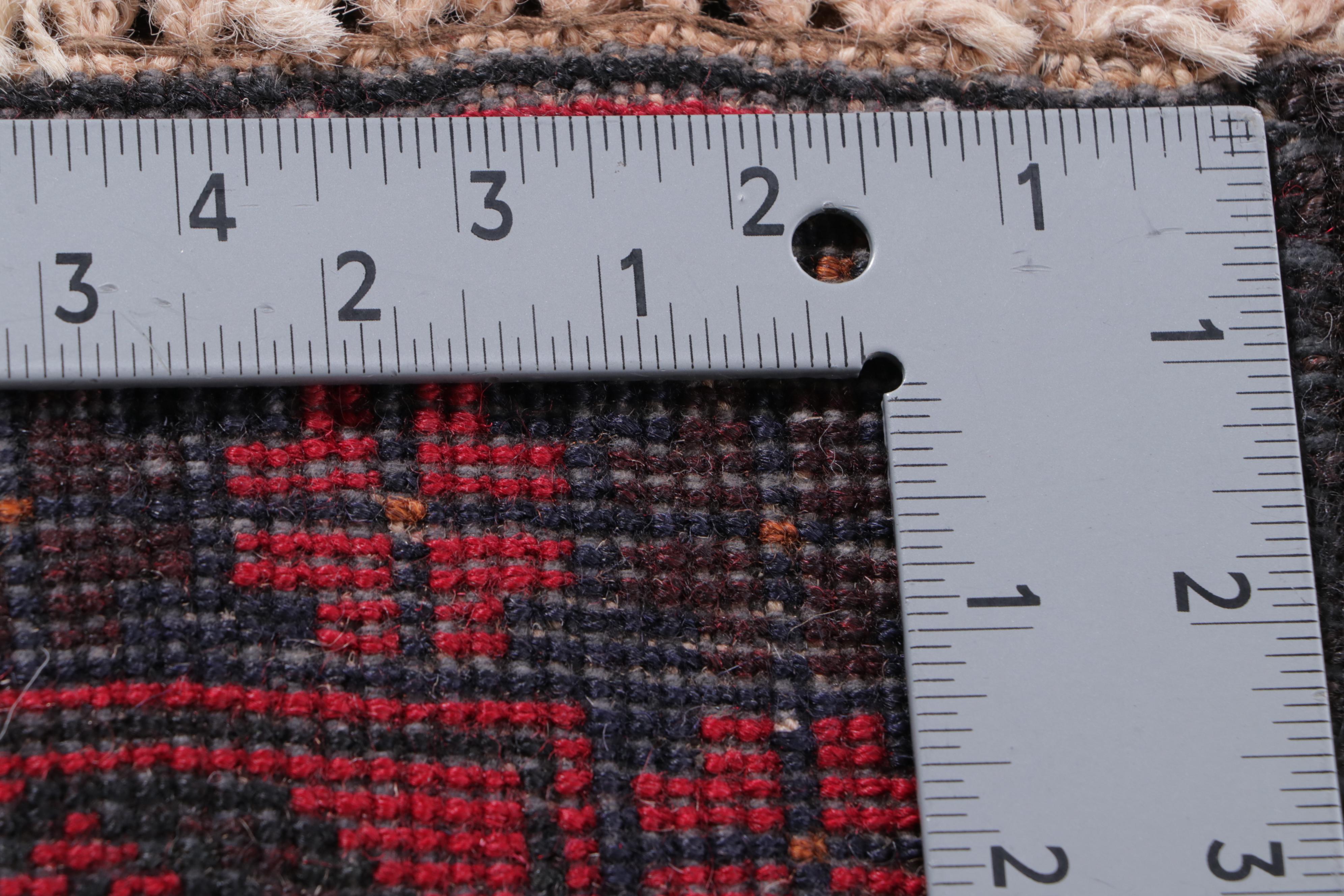 2'7 x 4'5 Hand-Knotted Afghan Baluch Accent Rug