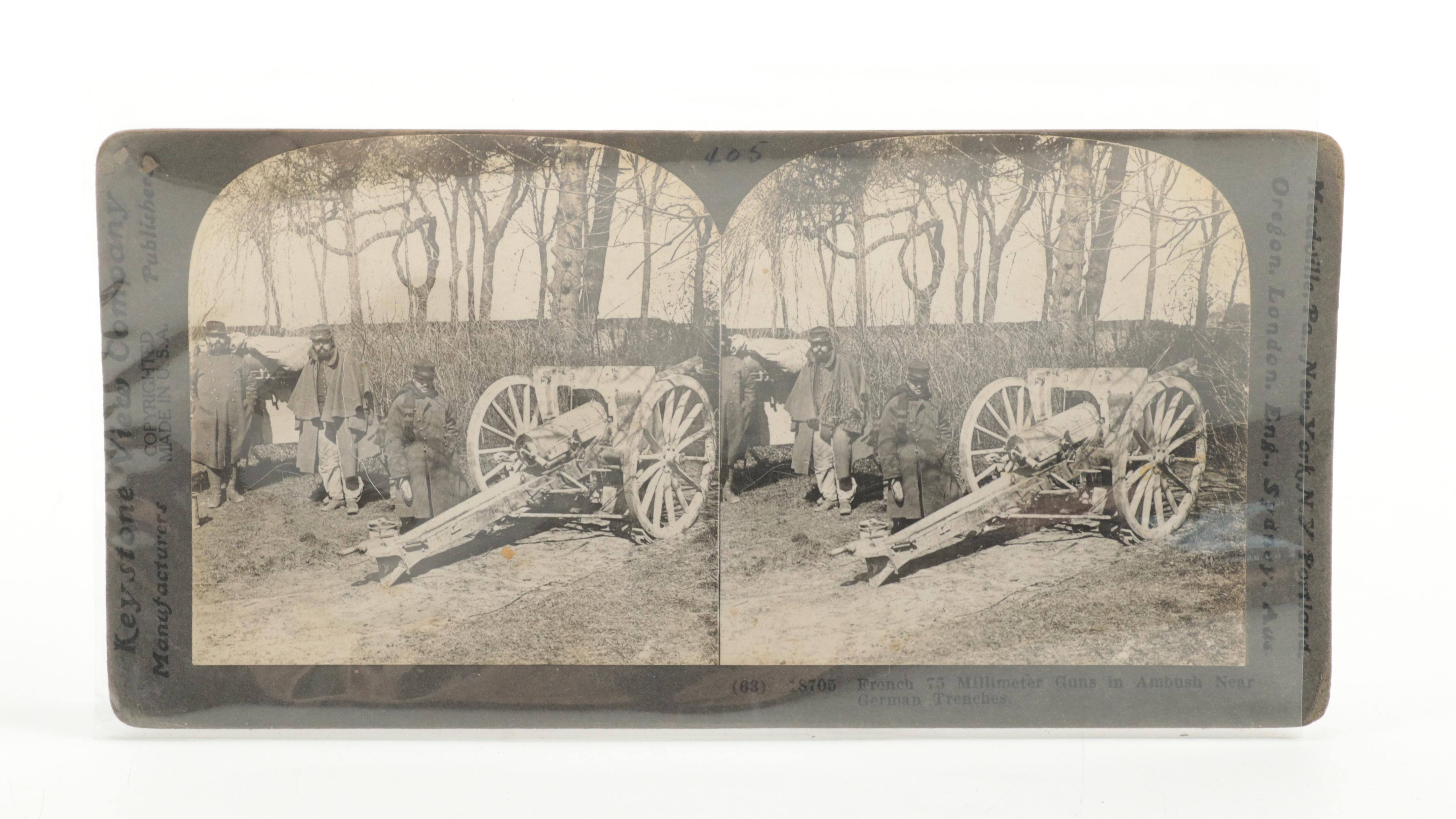 Military Themed Keystone View Company Stereoview Cards