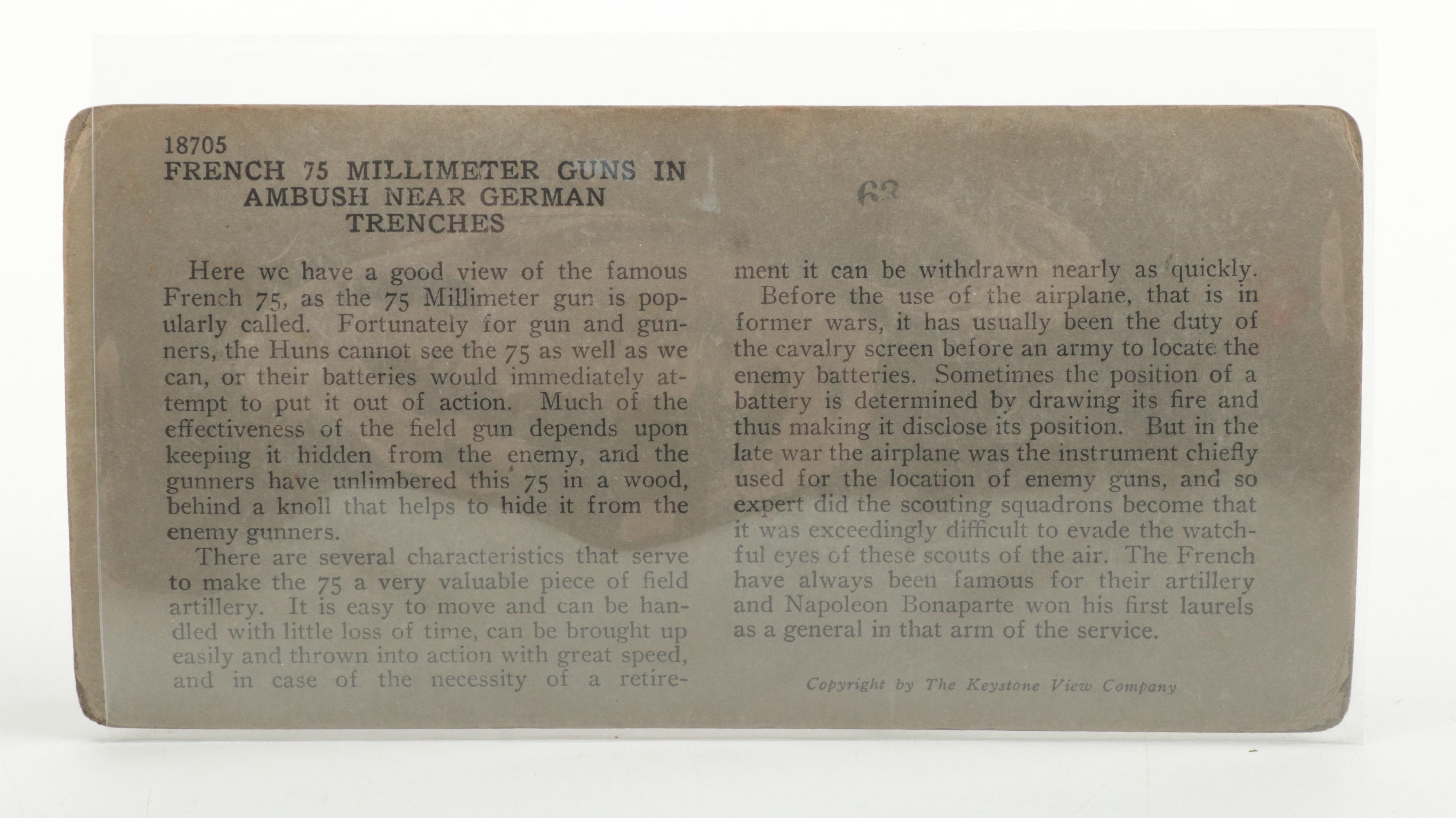 Military Themed Keystone View Company Stereoview Cards