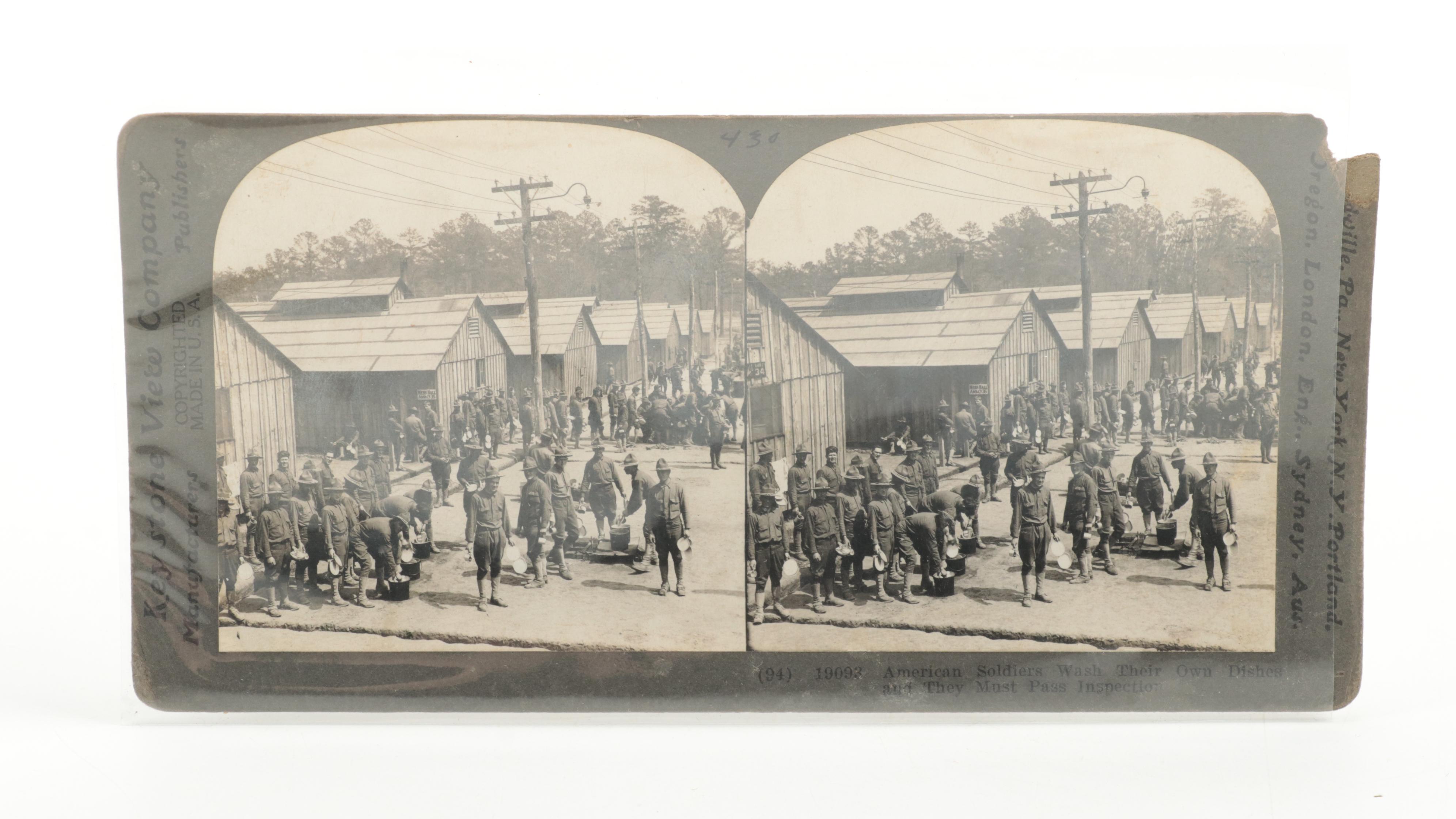 Military Themed Keystone View Company Stereoview Cards