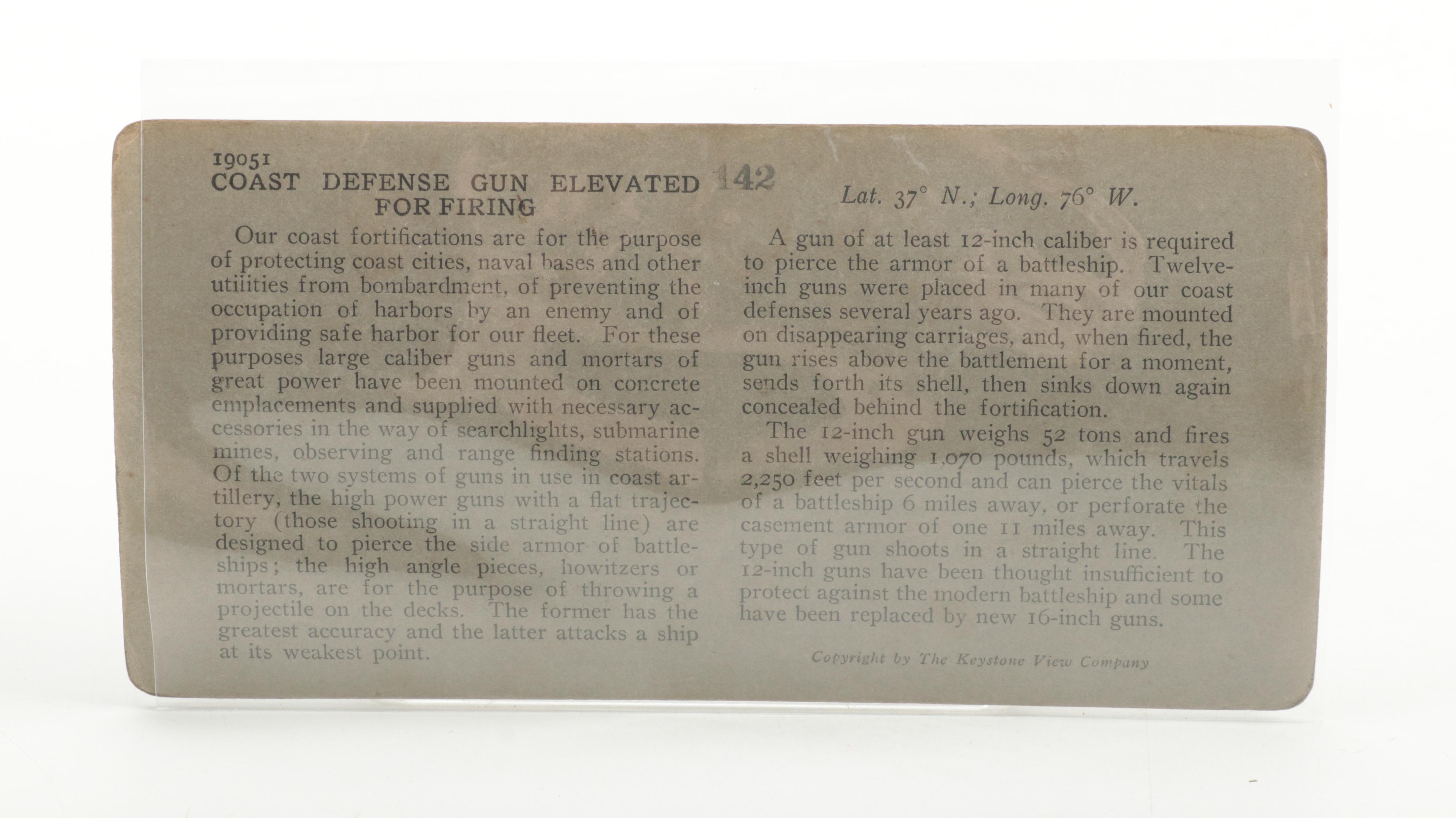 Military Themed Keystone View Company Stereoview Cards