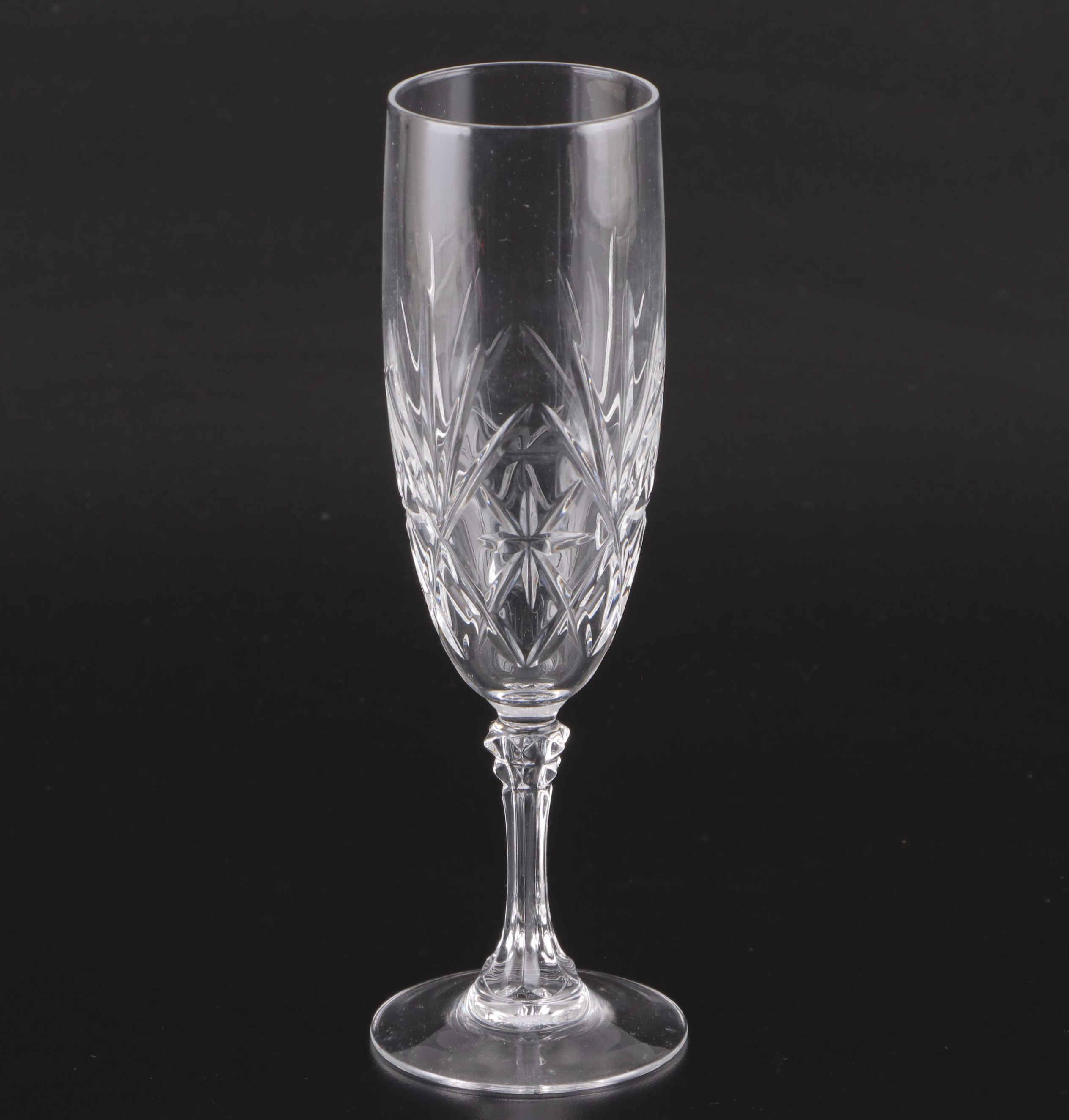 Cut Crystal Champagne Flutes