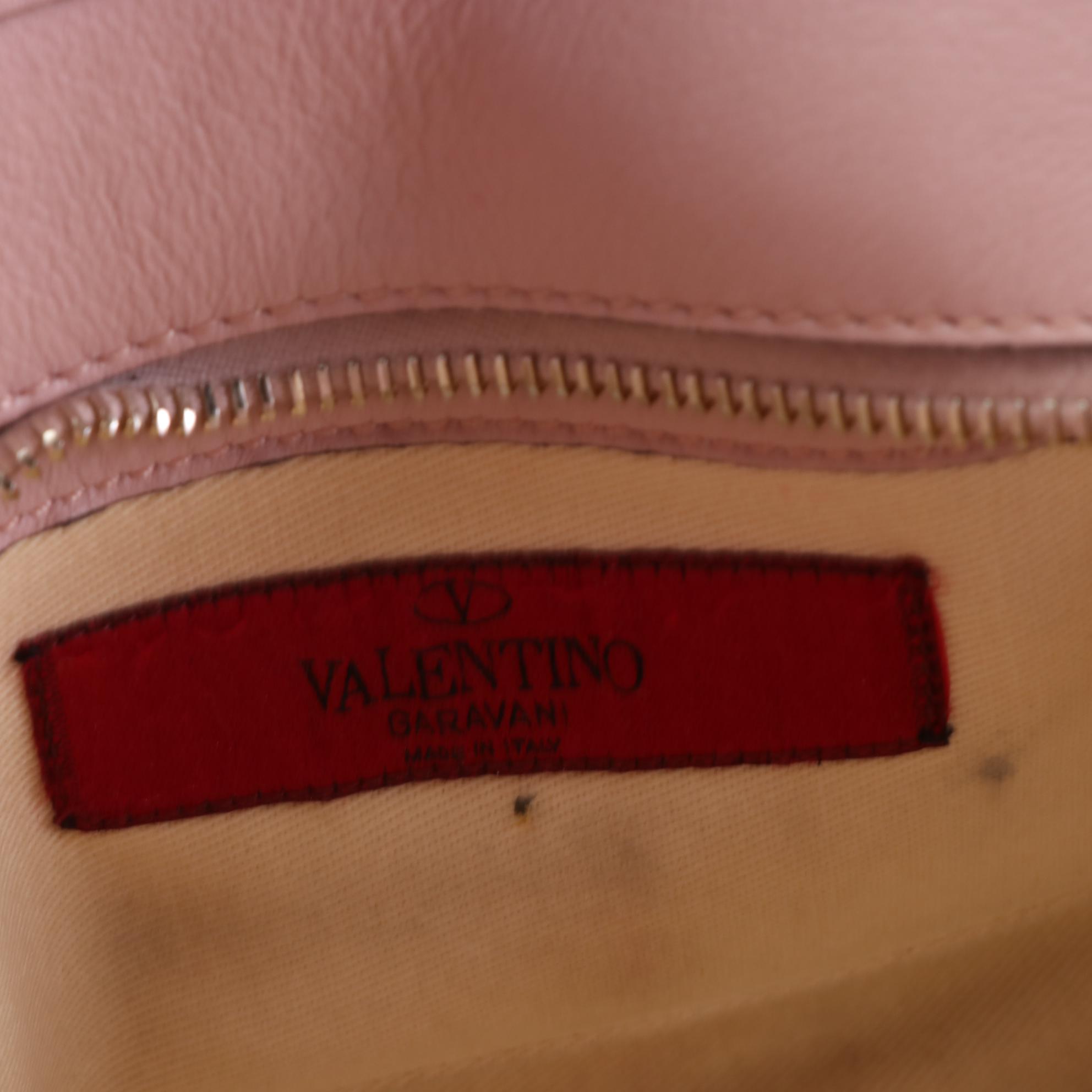 Valentino Rockstud Rigid Leather Two-Way Tote in Leather