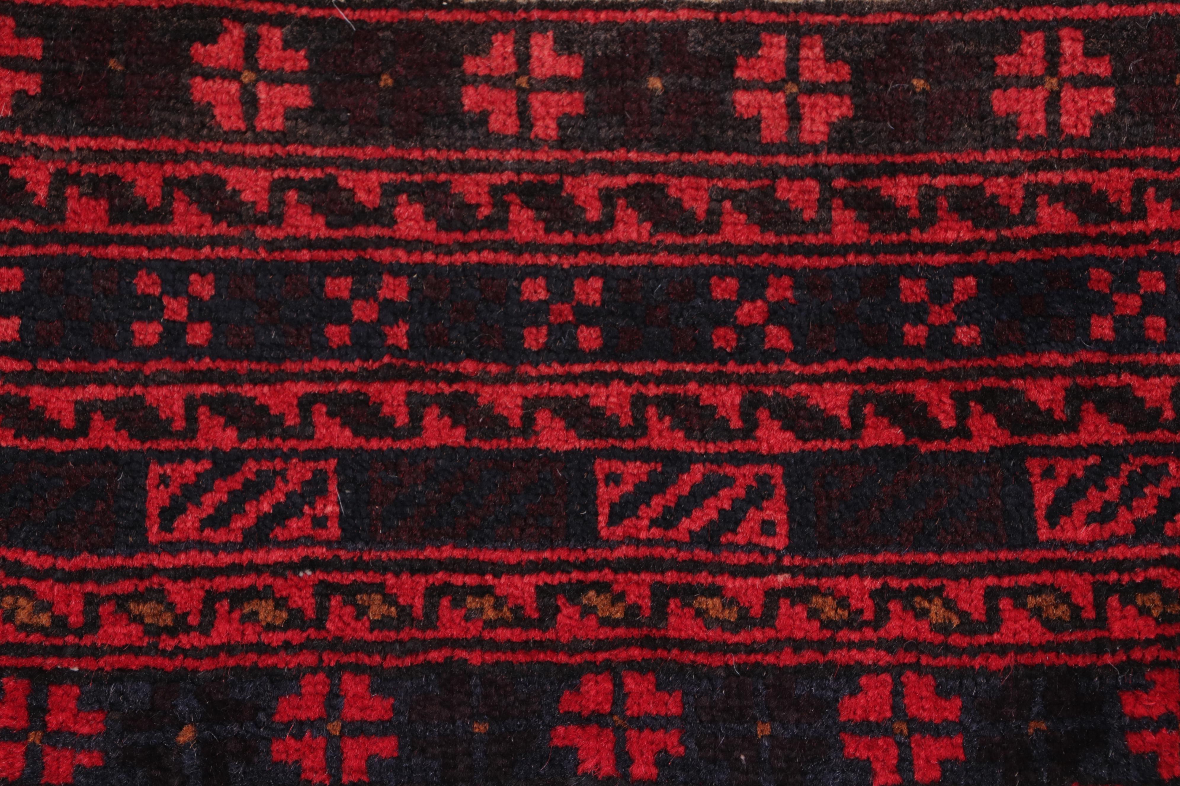 2'9 x 4'5 Hand-Knotted Afghan Baluch Accent Rug