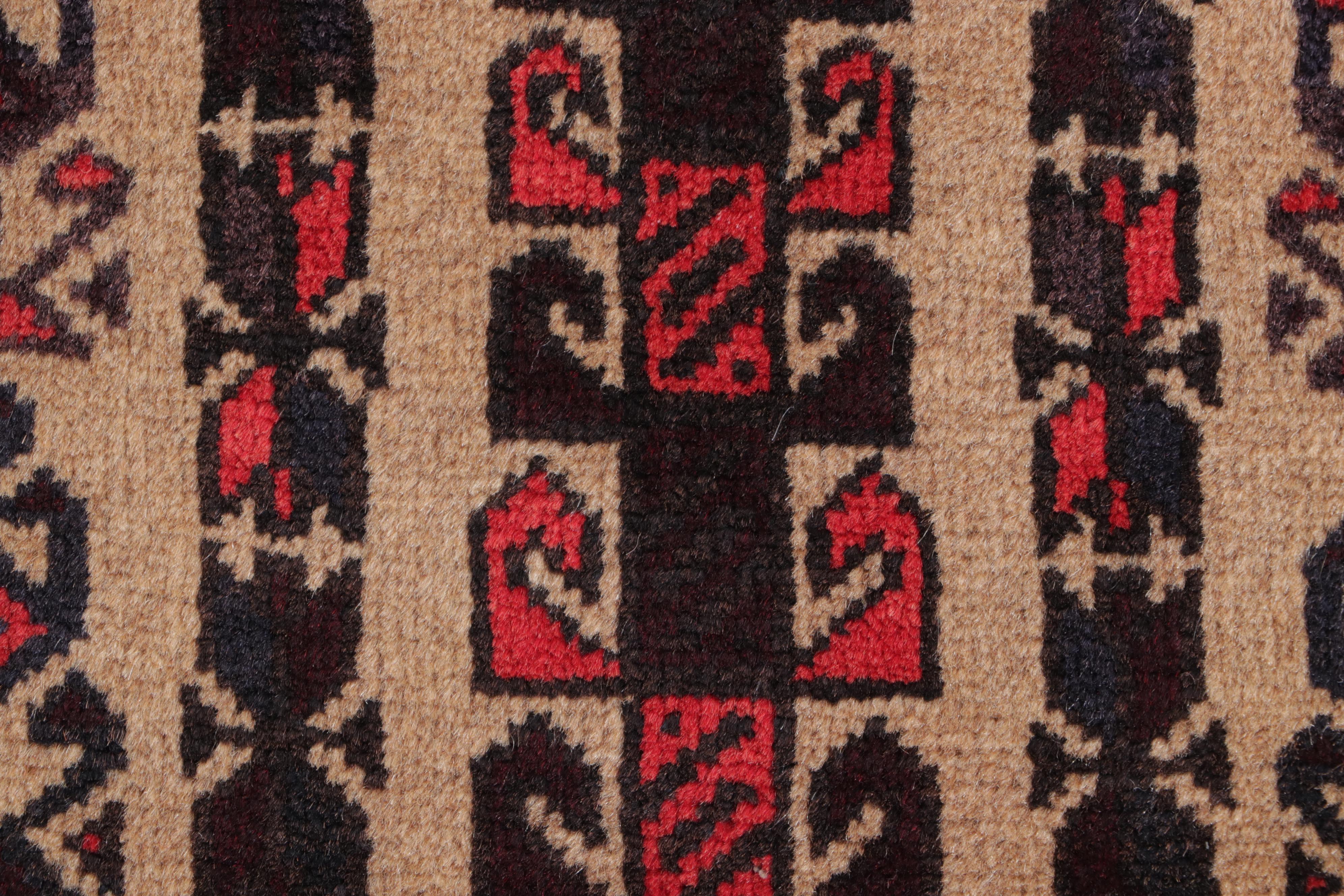2'9 x 4'5 Hand-Knotted Afghan Baluch Accent Rug