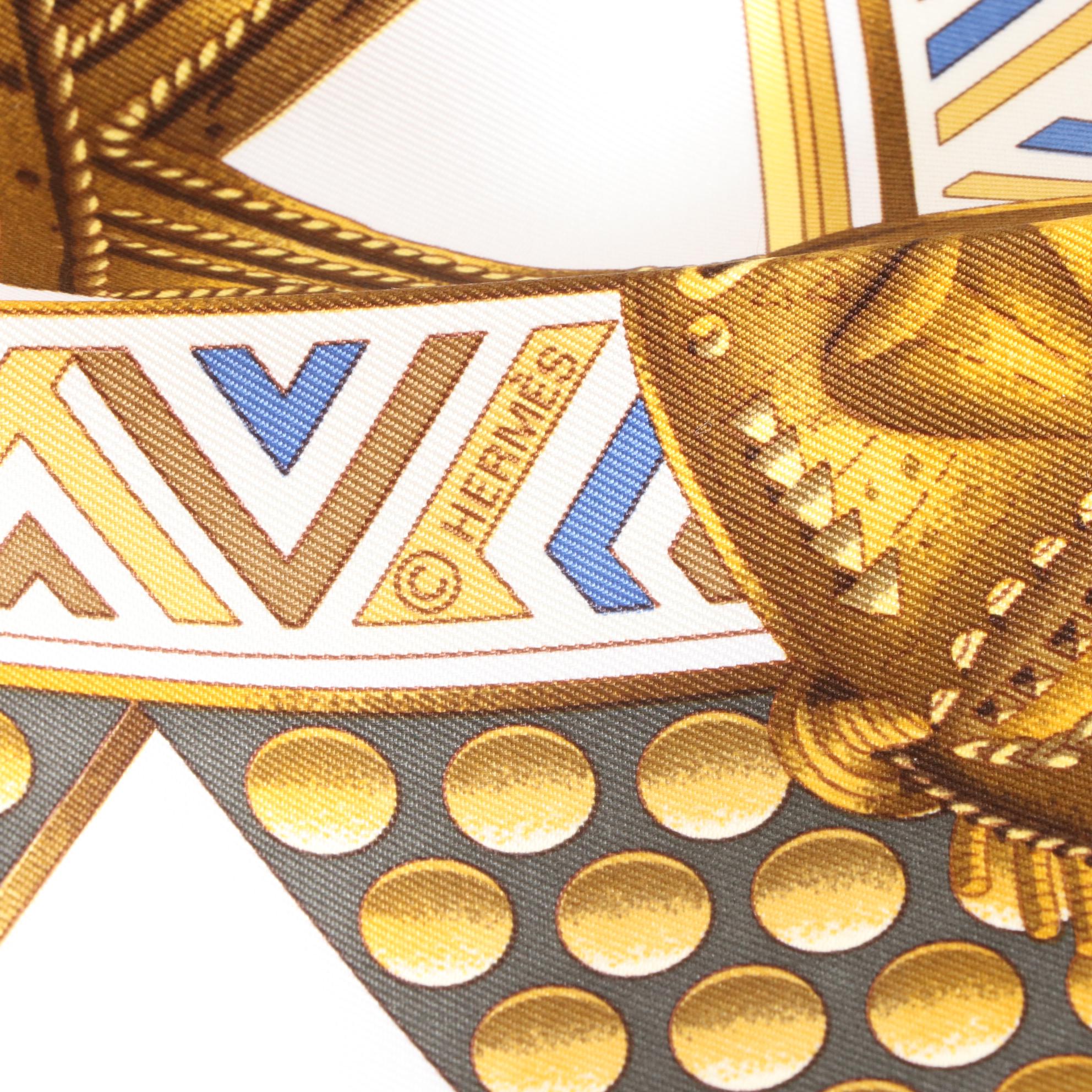 Hermès "L'or Des Chefs" Silk Twill Scarf 90