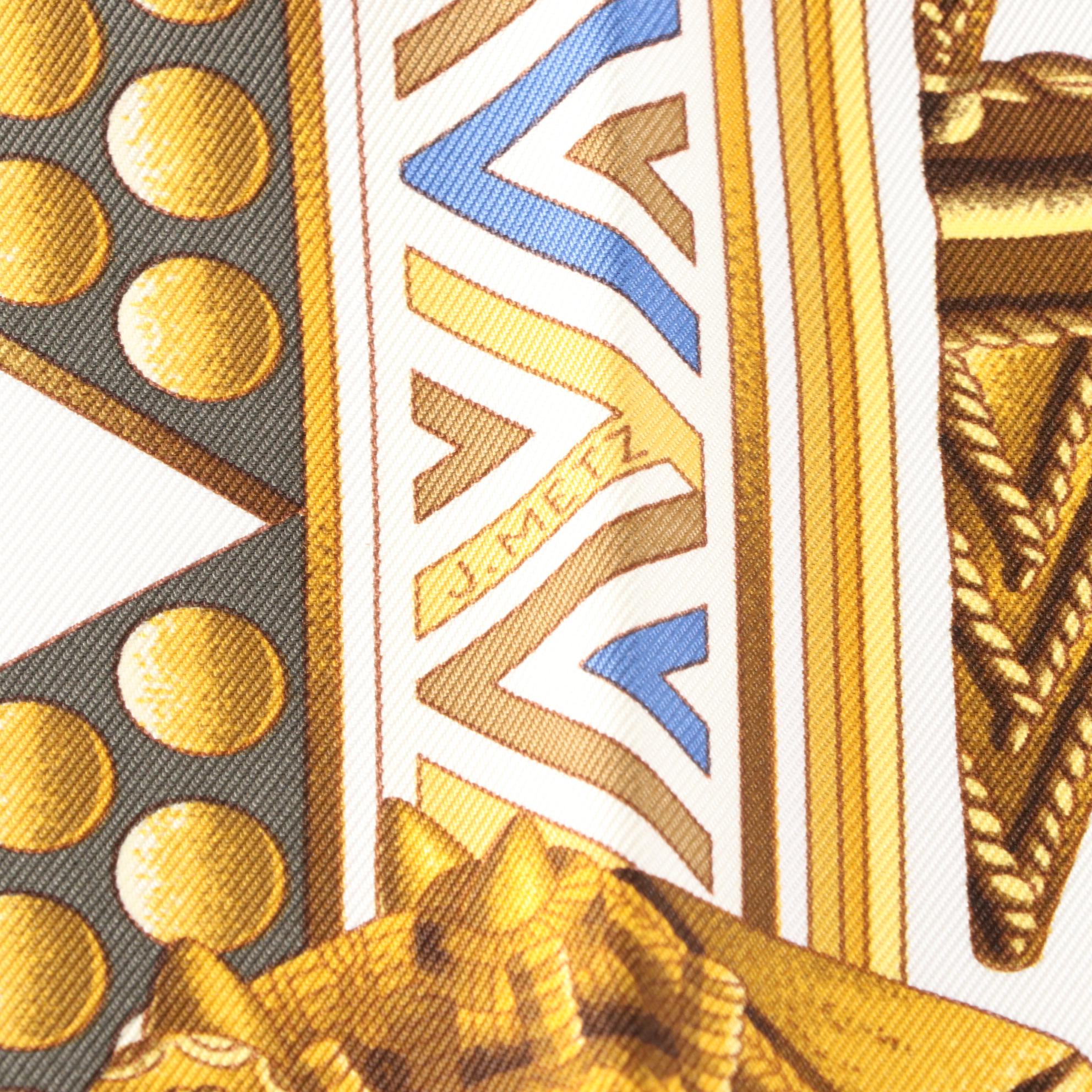 Hermès "L'or Des Chefs" Silk Twill Scarf 90