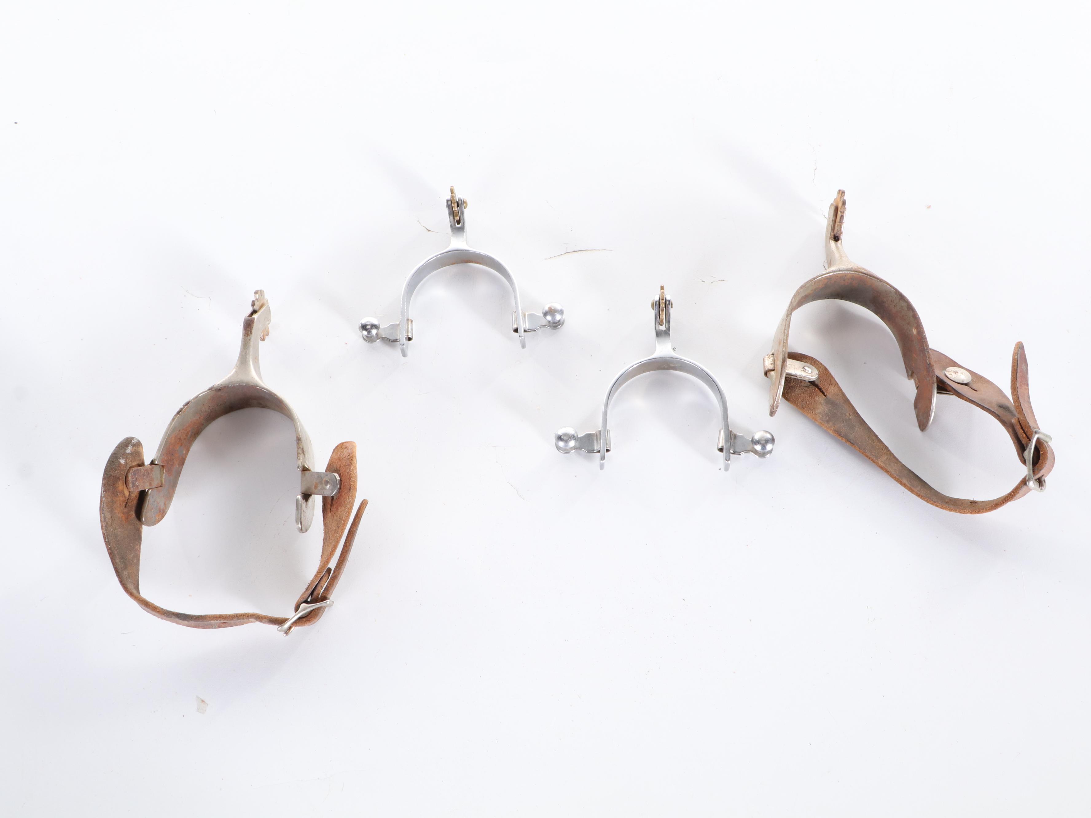 Korsteel Stainless Steel English Saddle Stirrups with Lasso, Spurs and Crop