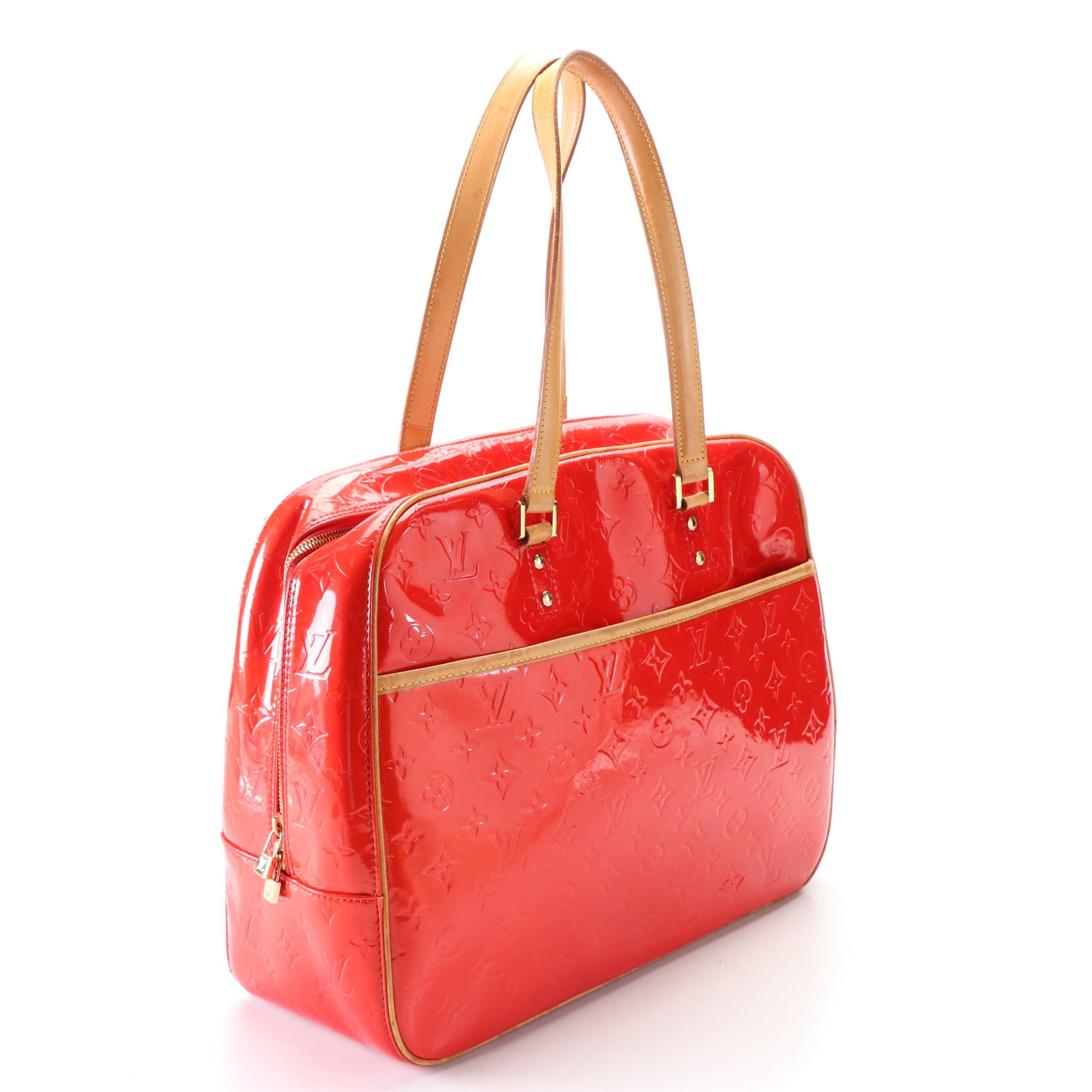 Louis Vuitton Sutton Bag in Monogram Vernis and Vachetta Leather