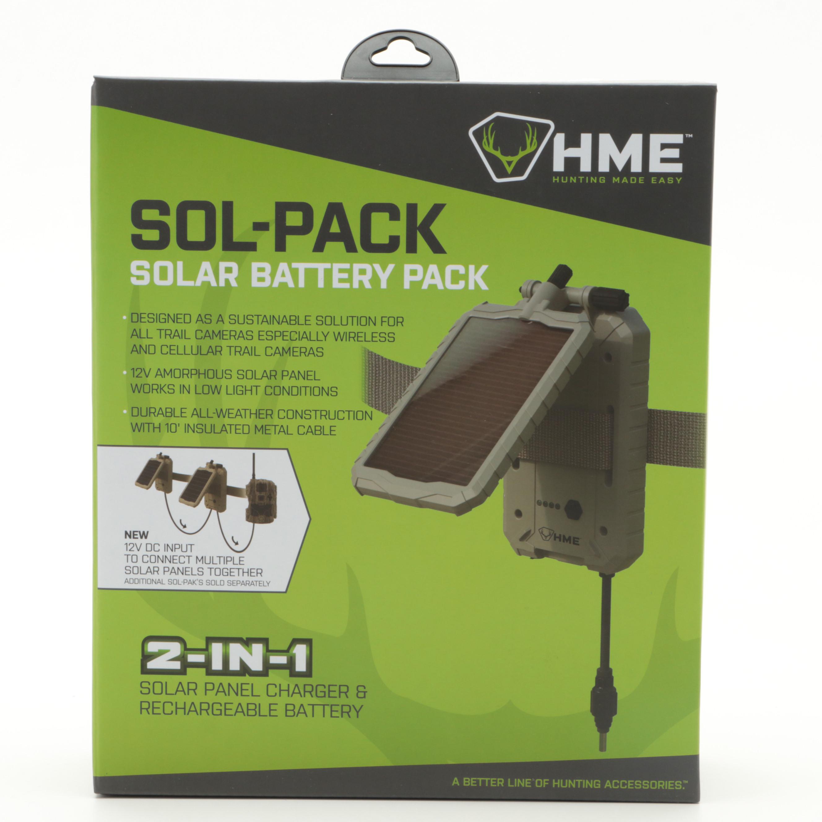 HME Sol-Pack 2-in-1 Trail Camera Solar Battery Pack