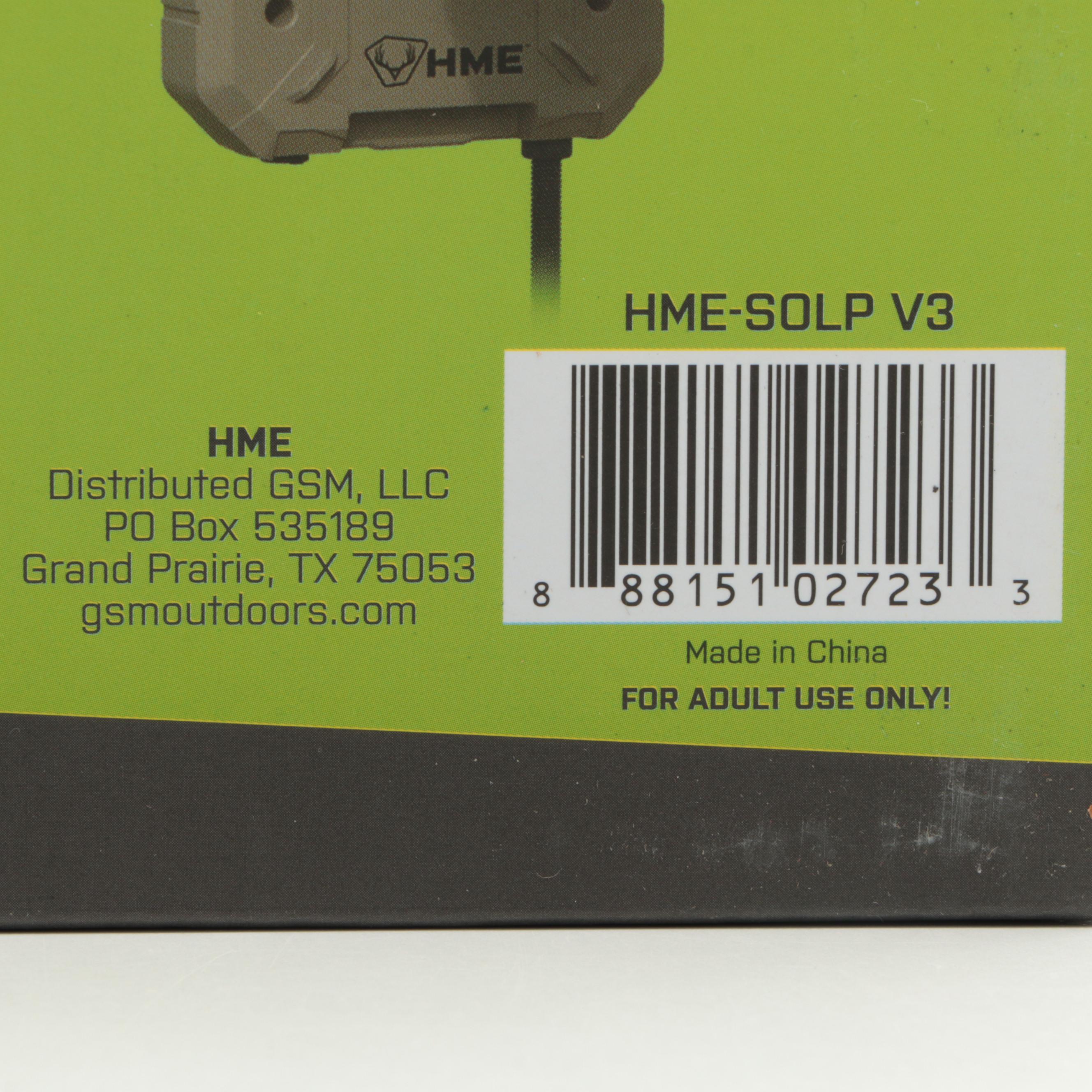 HME Sol-Pack 2-in-1 Trail Camera Solar Battery Pack