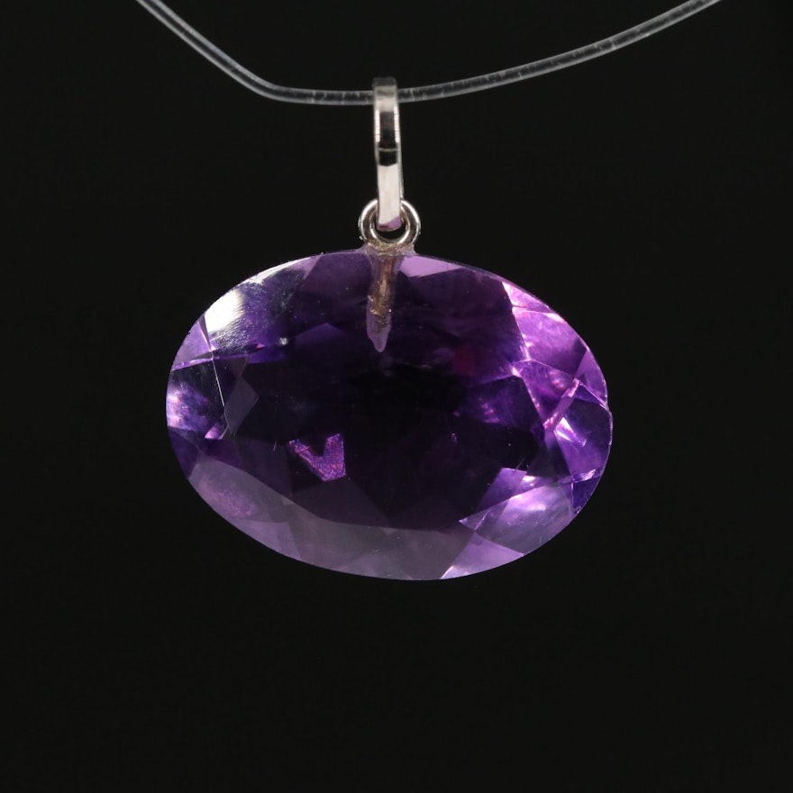 14K Amethyst Pendant