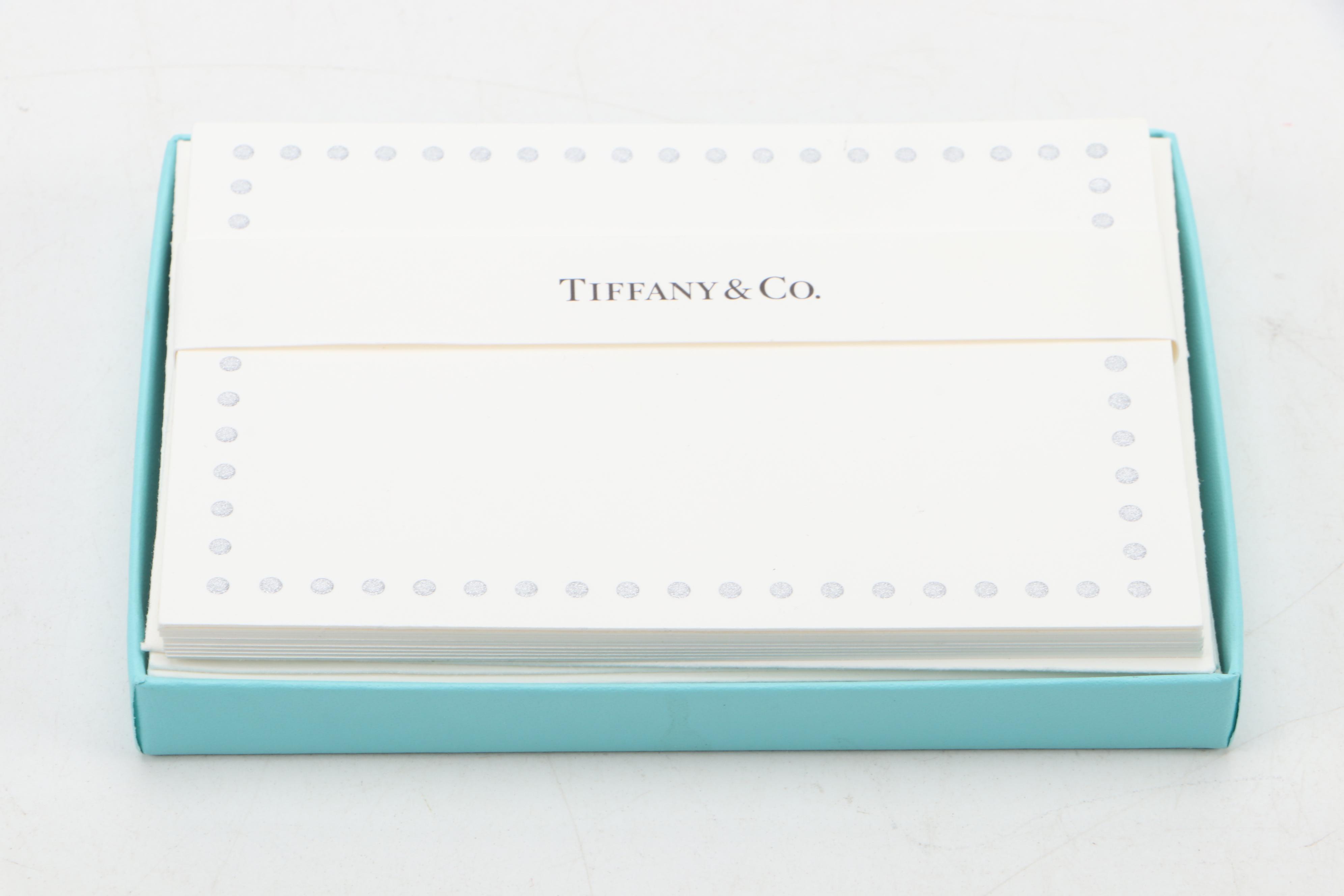 Tiffany & Co. Note Cards and Envelopes with Box