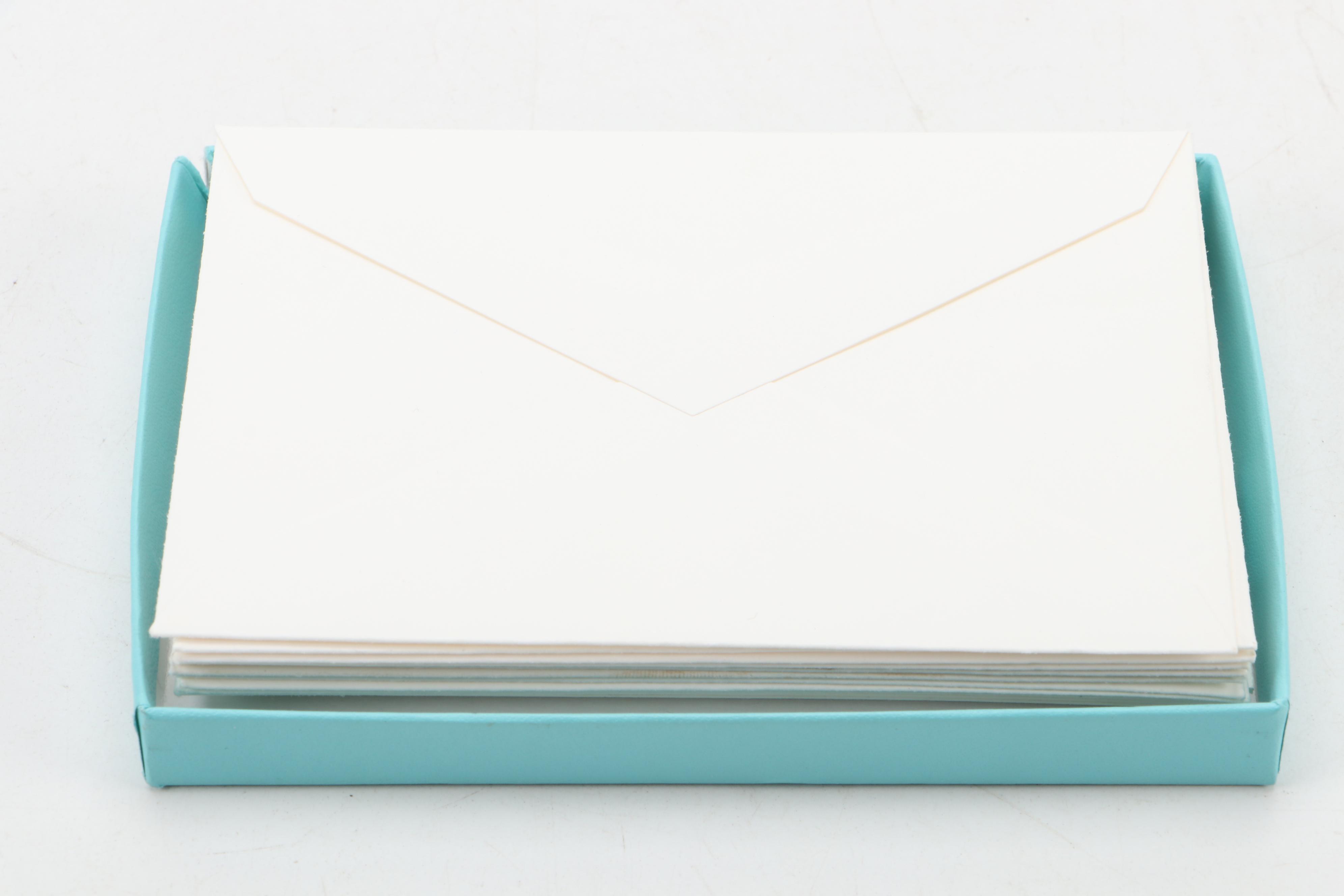Tiffany & Co. Note Cards and Envelopes with Box
