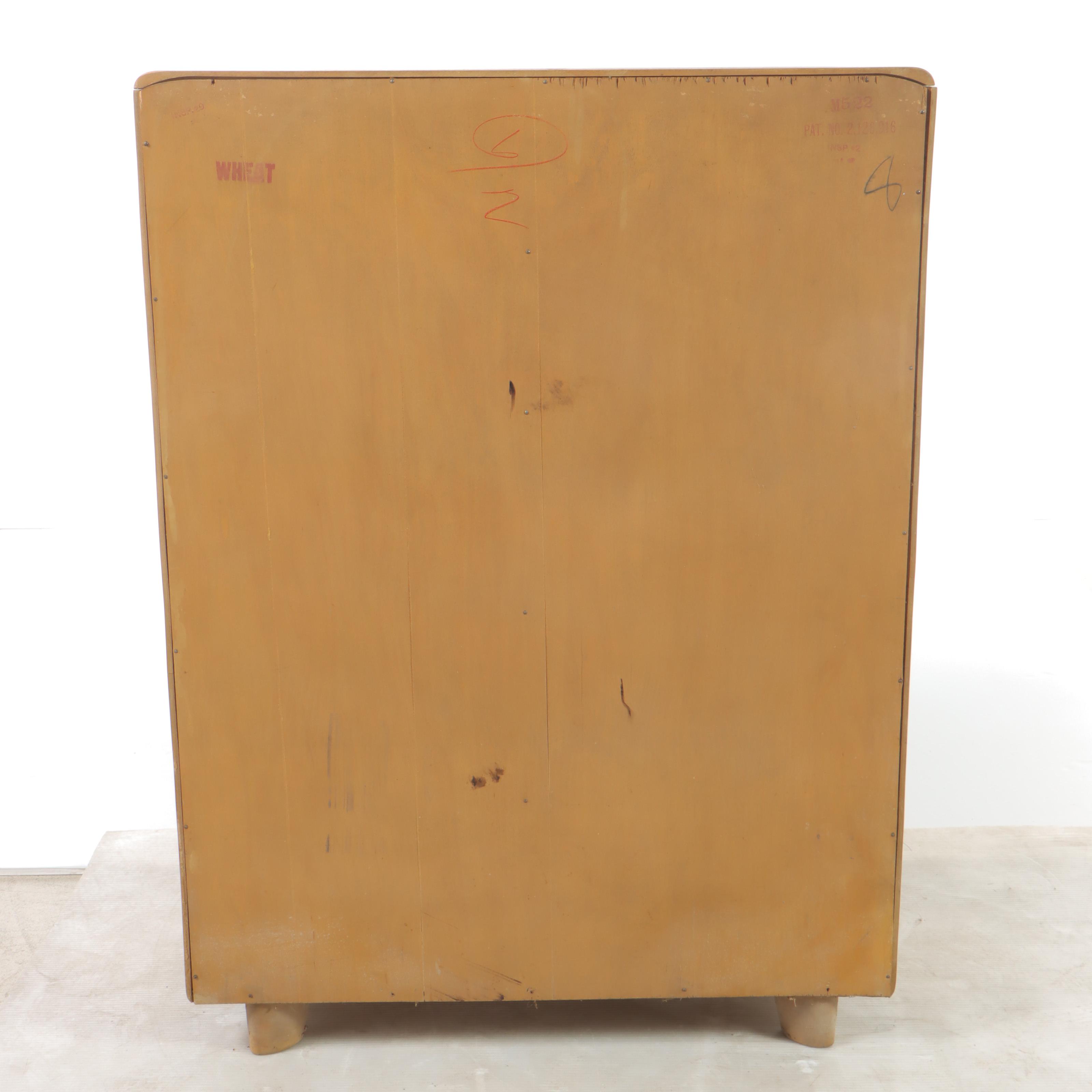 Heywood-Wakefield Mid Century Modern Five-Drawer Chest in Wheat Finish