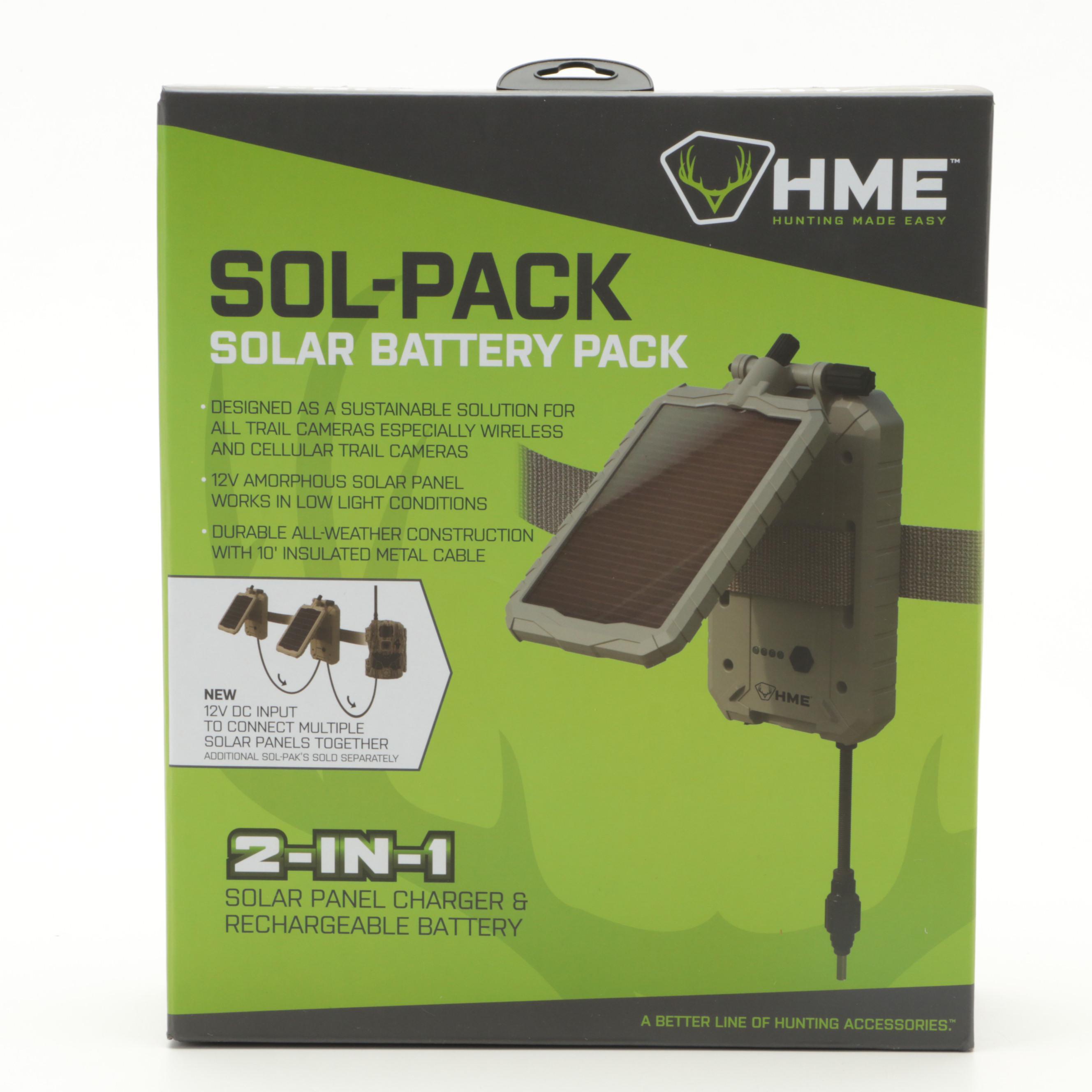 HME Sol-Pack 2-in-1 Trail Camera Solar Battery Pack
